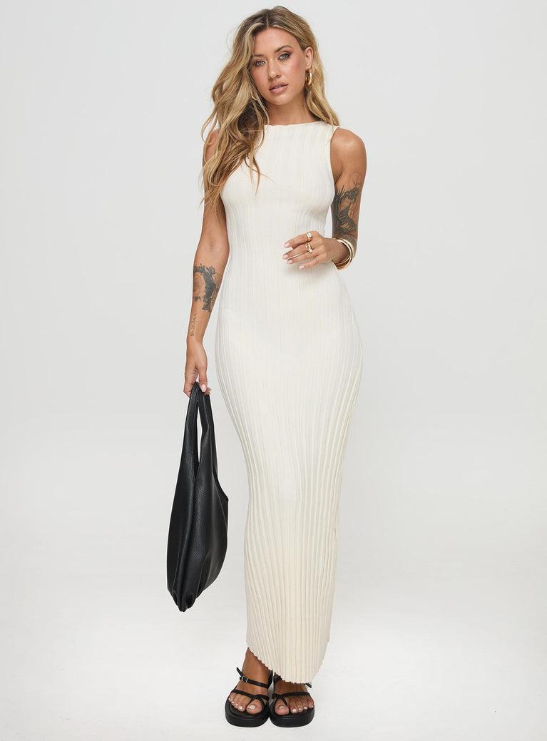 Harp Maxi Dress Cream Product Image