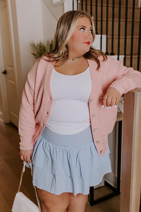 Exchanging Stories Skirt In Sky Blue Product Image