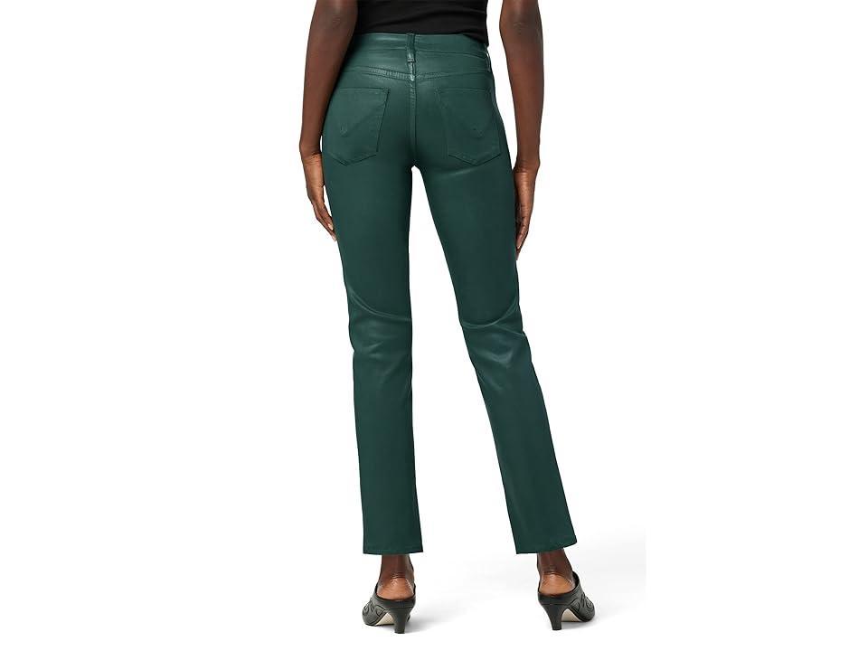 Hudson Jeans Nico Mid-Rise Straight Ankle w/ Slit in Coated Forest Walk (Coated Forest Walk) Women's Jeans Product Image