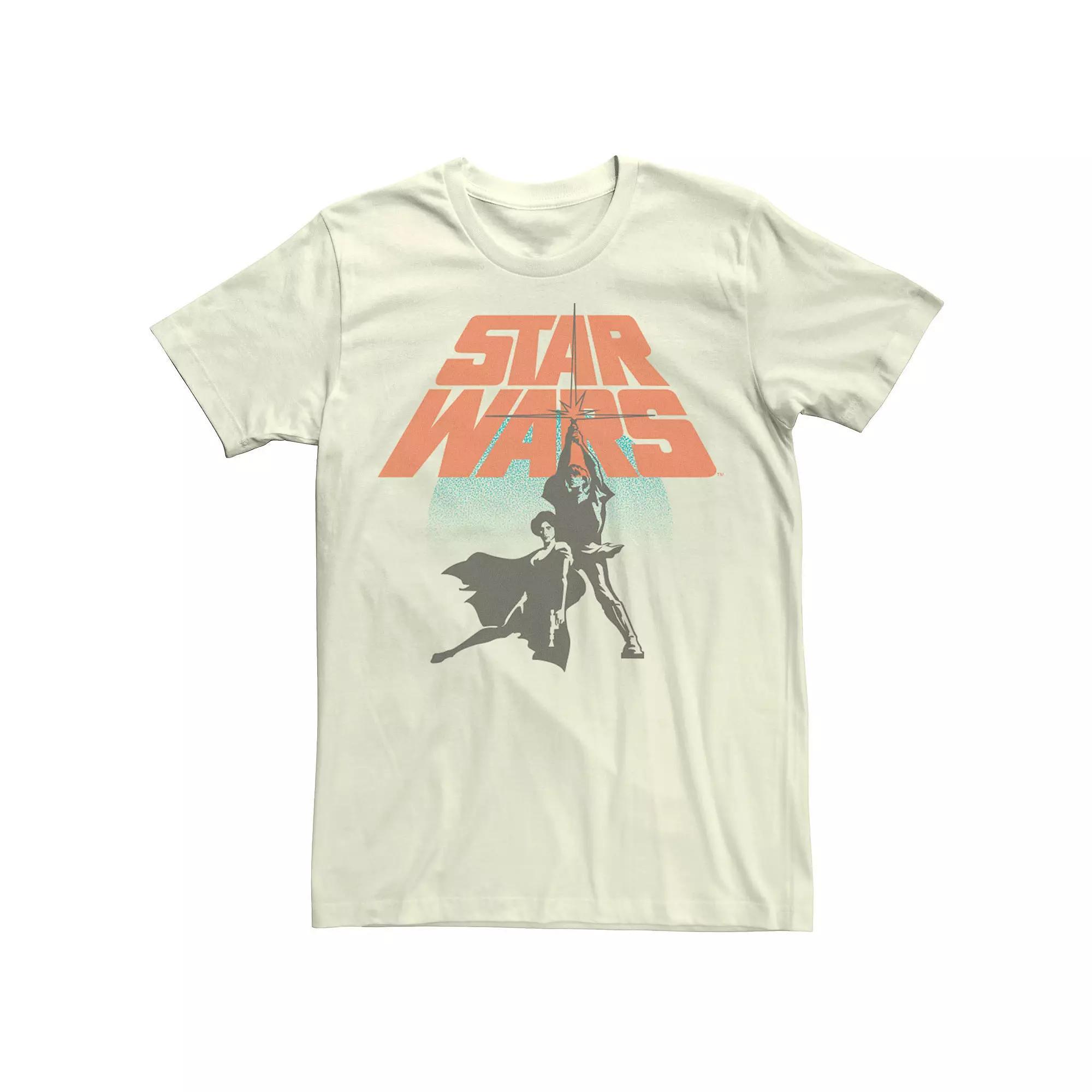 Men's Star Wars Vintage Hero Shot Tee, Size: 3XL, Natural Product Image