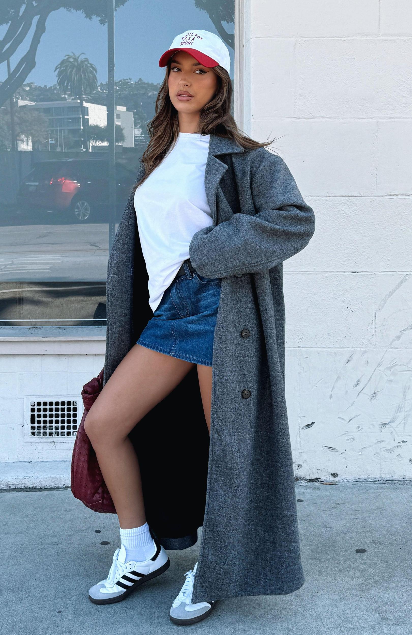Modern Edge Oversized Coat Charcoal Product Image