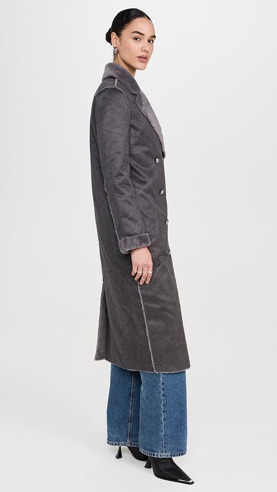 L'AGENCE Citron Faux Fur Maxi Coat | Shopbop Product Image