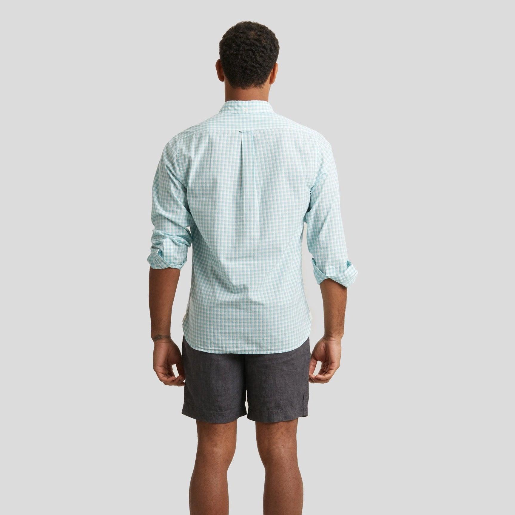 Grange Shadow Gingham Shirt- Seafoam (Final Sale)* Product Image