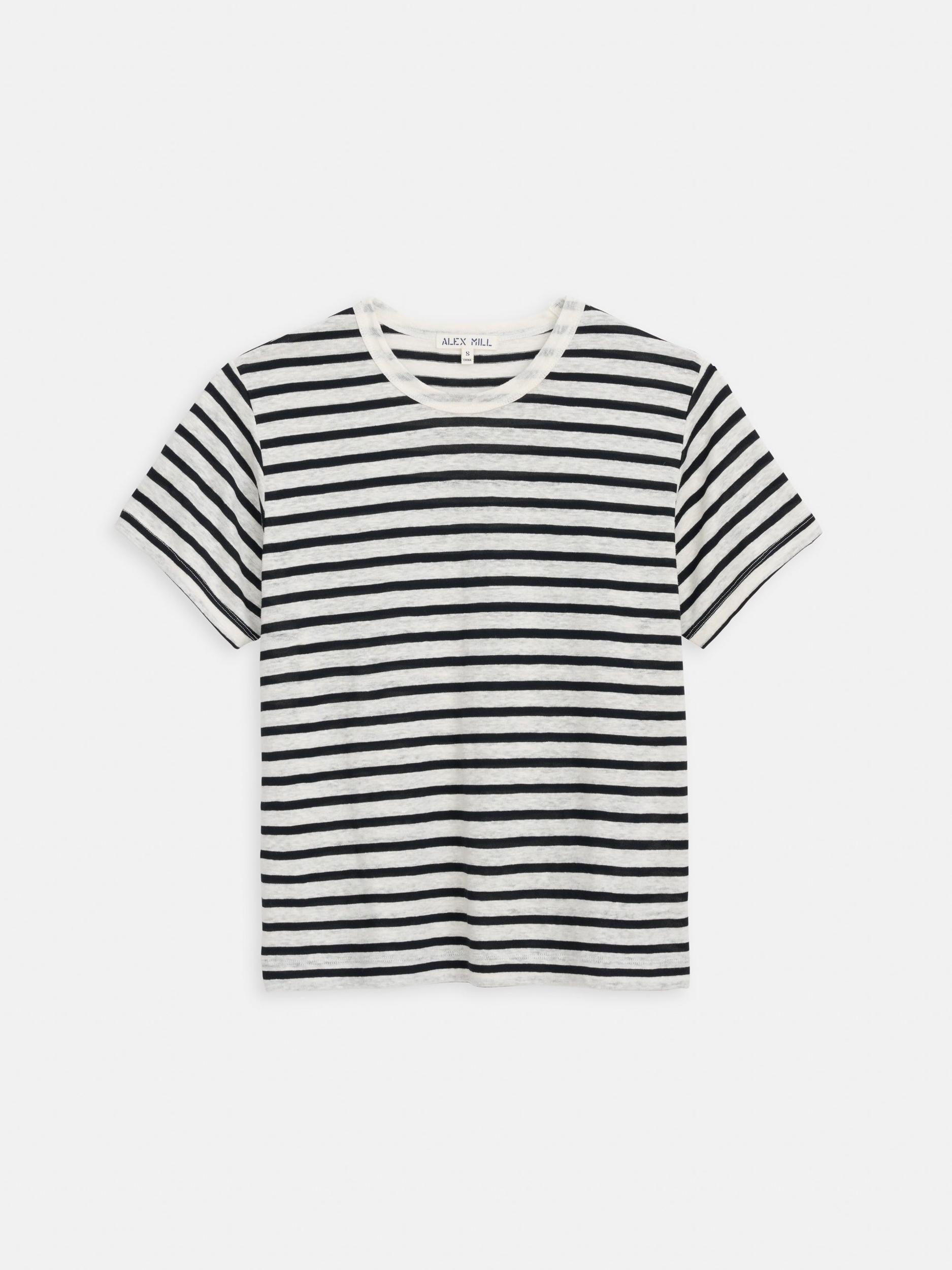 Garcon Striped Tee In Linen Cotton Product Image