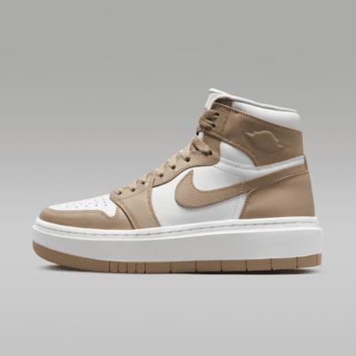 Jordan Womens Air 1 Elevate Mid - Basketball Shoes Desert Sail/White Product Image