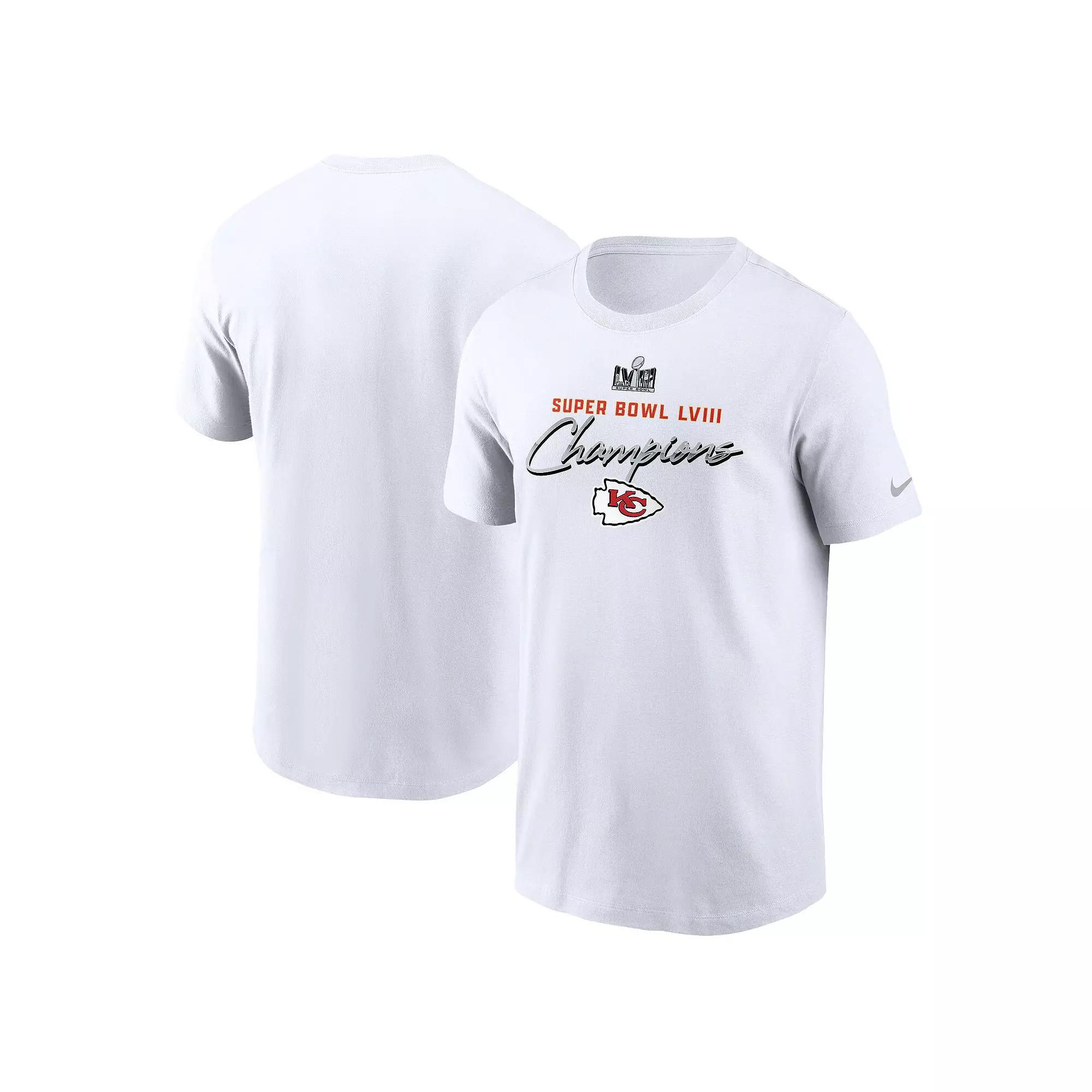 Men's Nike White Kansas City Chiefs Super Bowl LVIII Champions Classic T-Shirt, Size: Medium Product Image