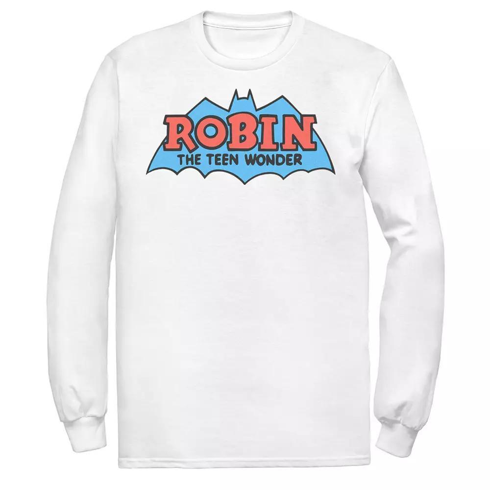 Men's DC Comics Robin The Teen Wonder Classic Logo Tee, Size: Medium, White Product Image