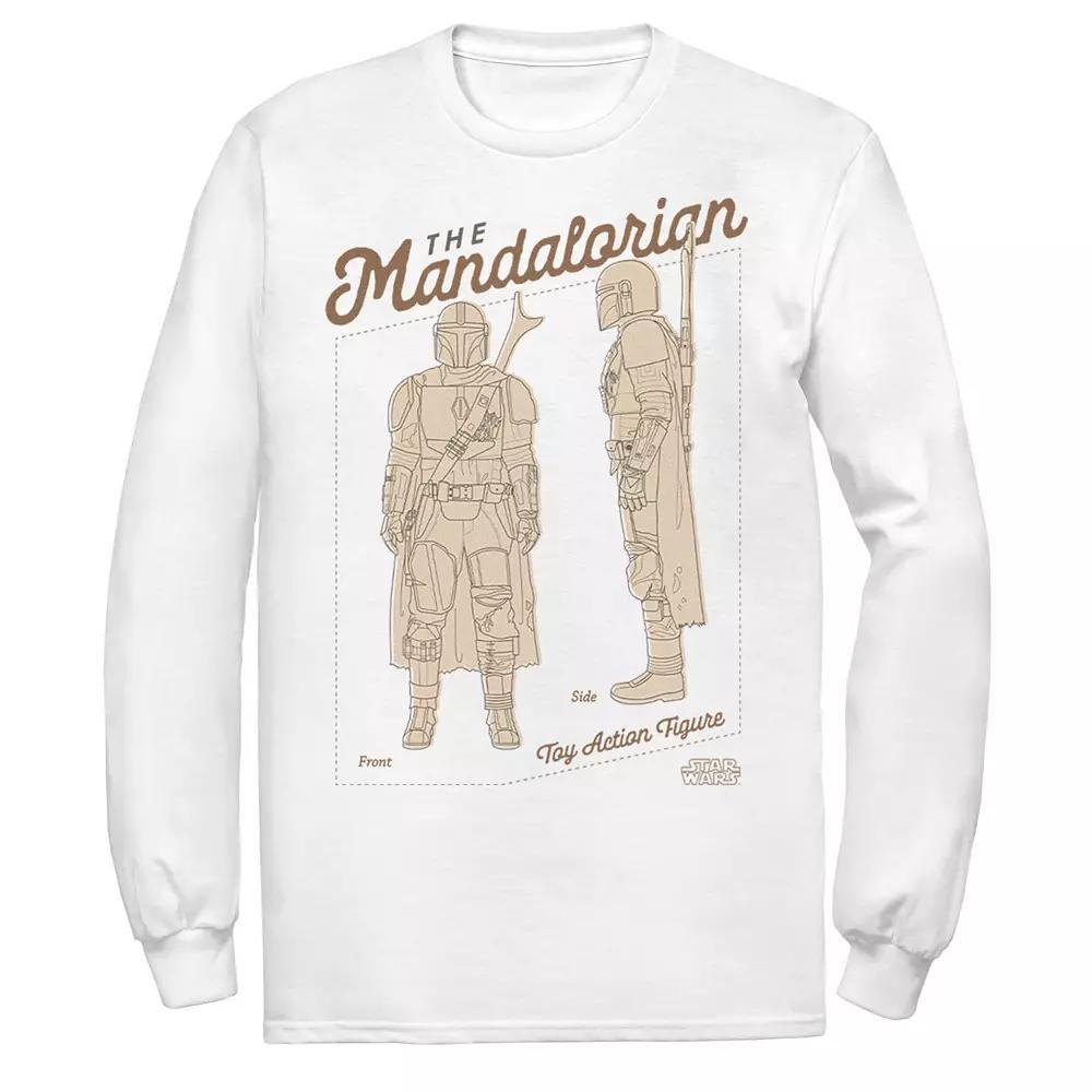 Men's Star Wars The Mandalorian Toy Action Figure Tee, Size: Large, White Product Image