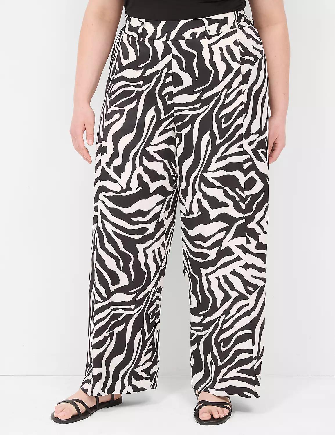 Pull-On Satin Wide Leg Pant Product Image