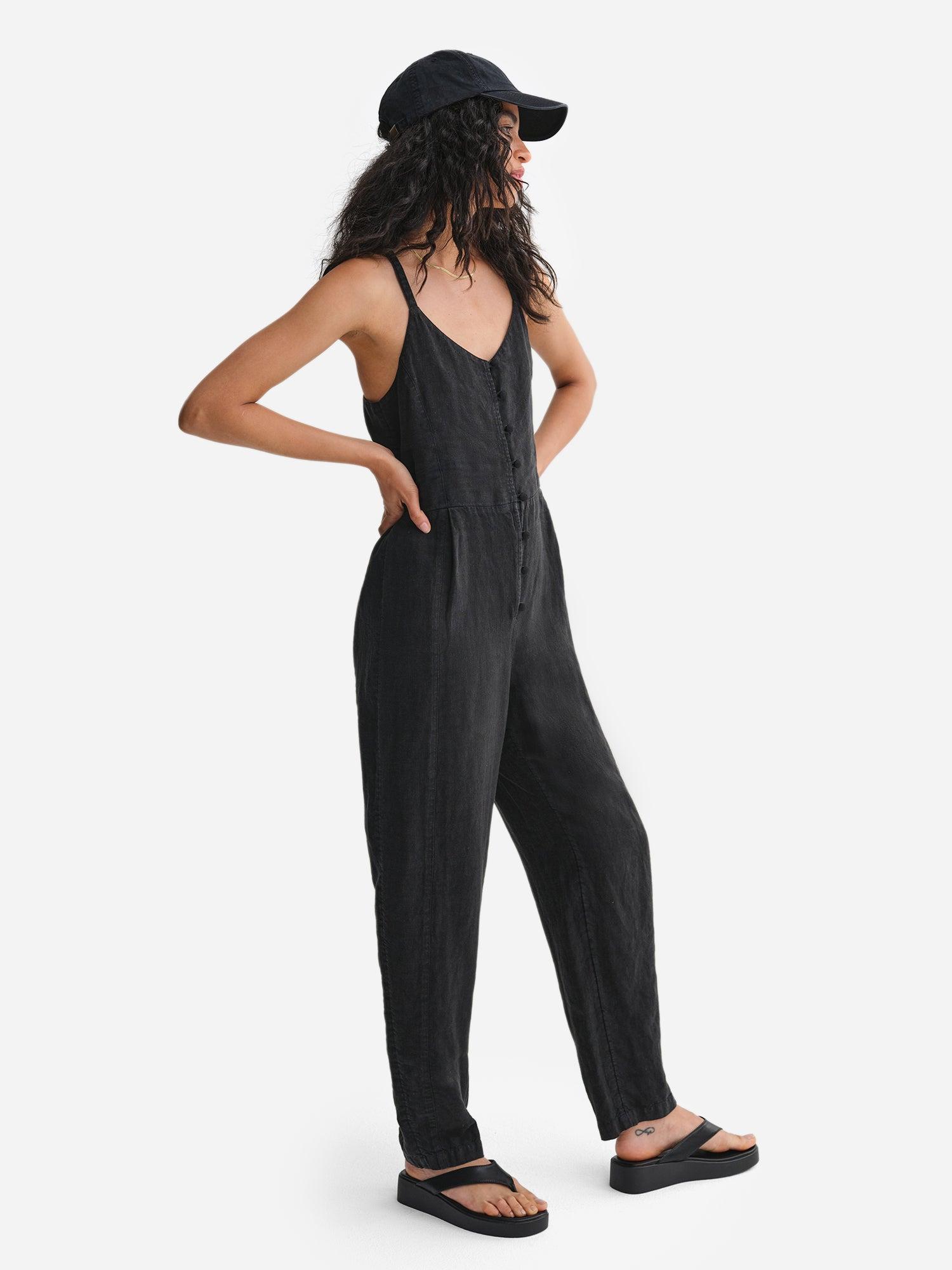 Organic Linen Tank Jumpsuit Female Product Image