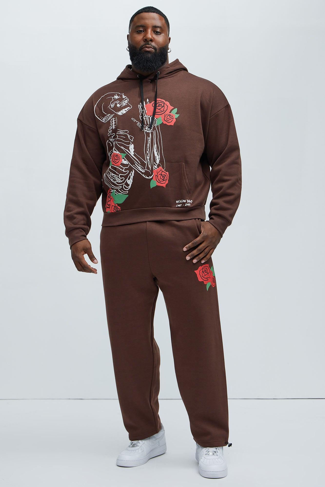 Give Me My Flowers Jogger - Brown Product Image