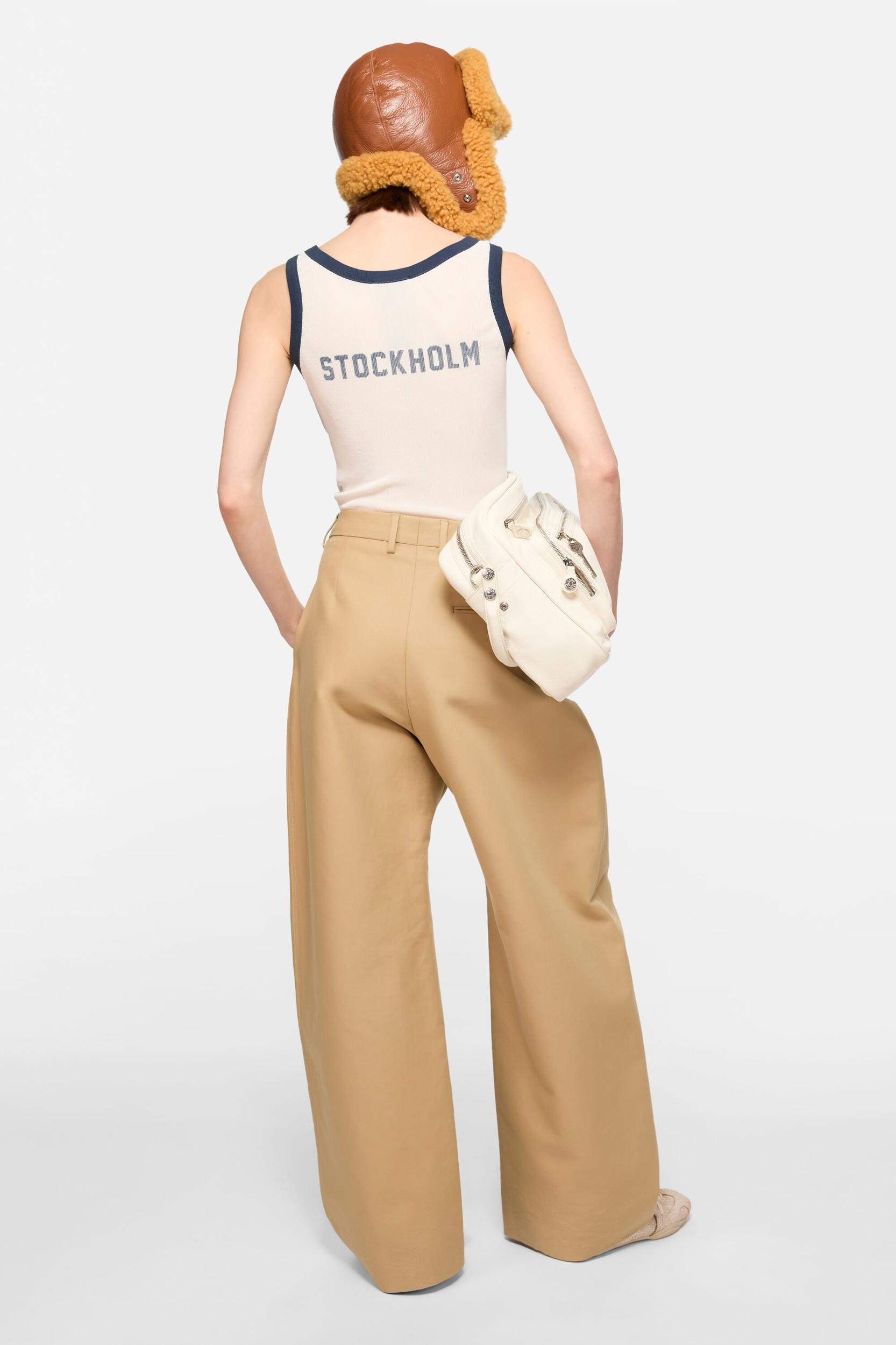 Tailored satin trousers Product Image