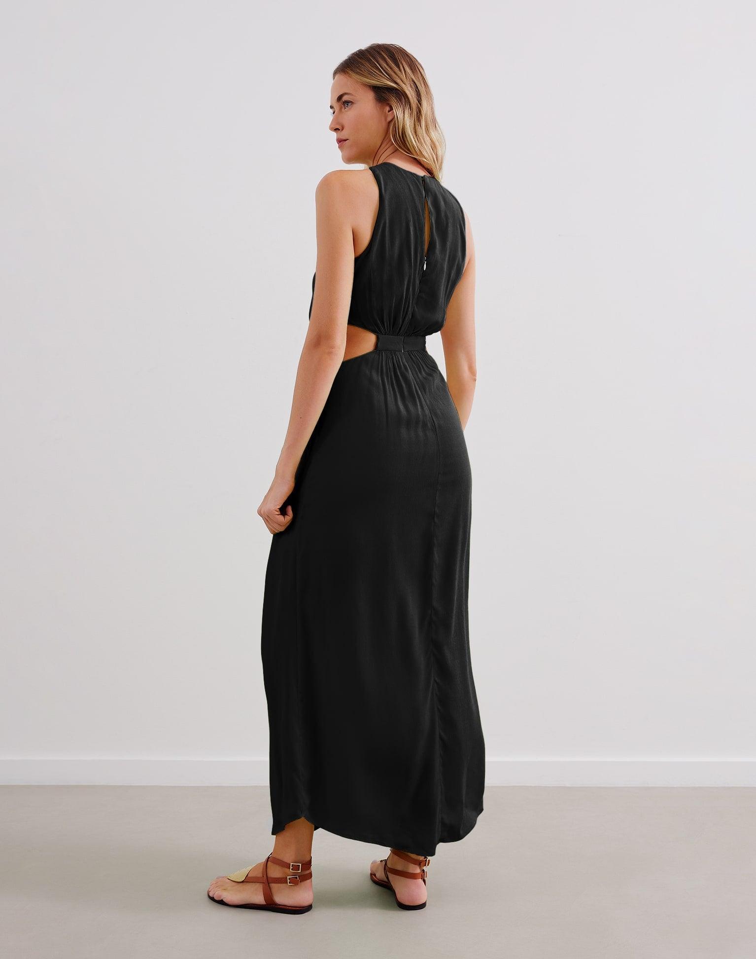 Nayara Detail Long Dress - Black Product Image