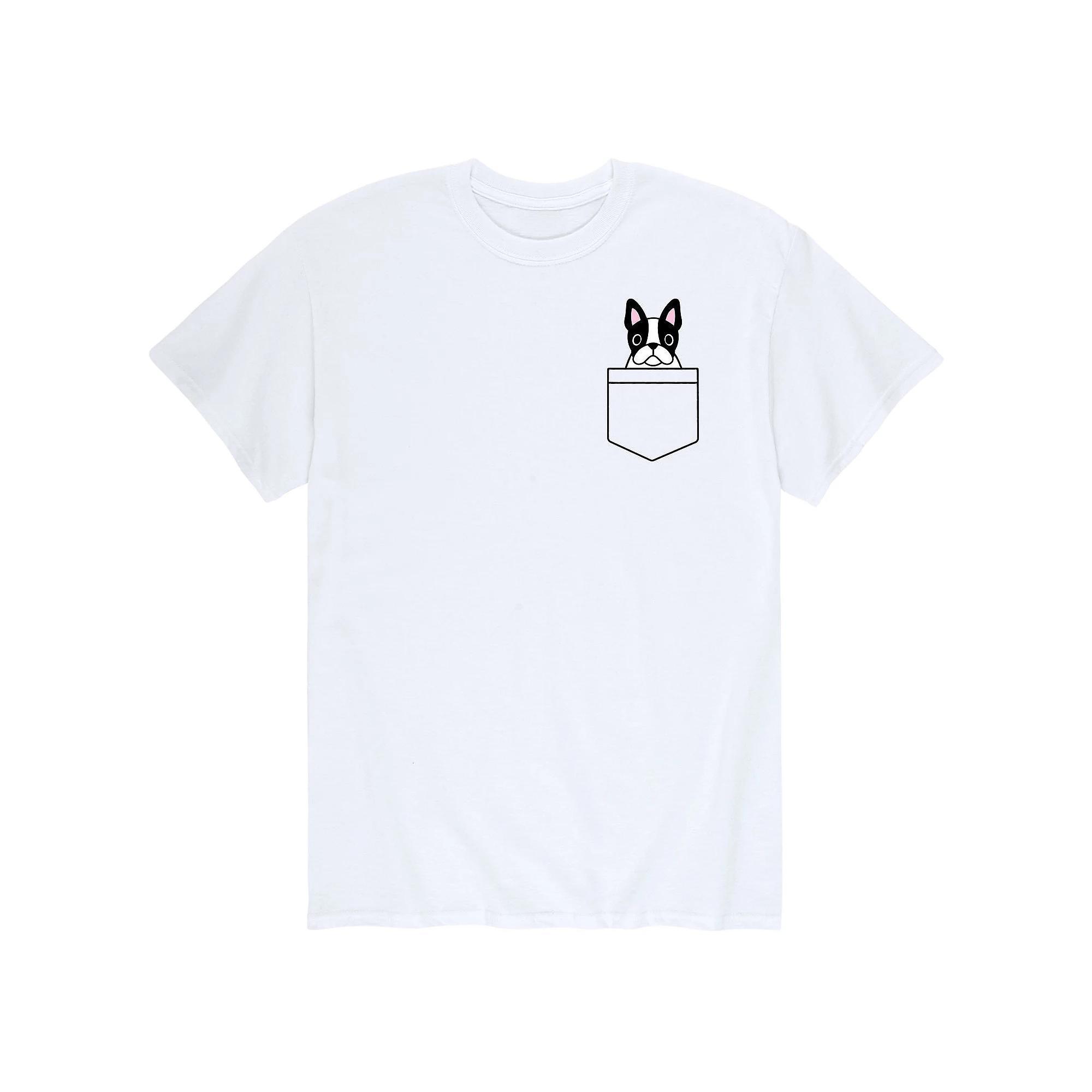 Mens Pocket Dog Frenchie Tee Product Image