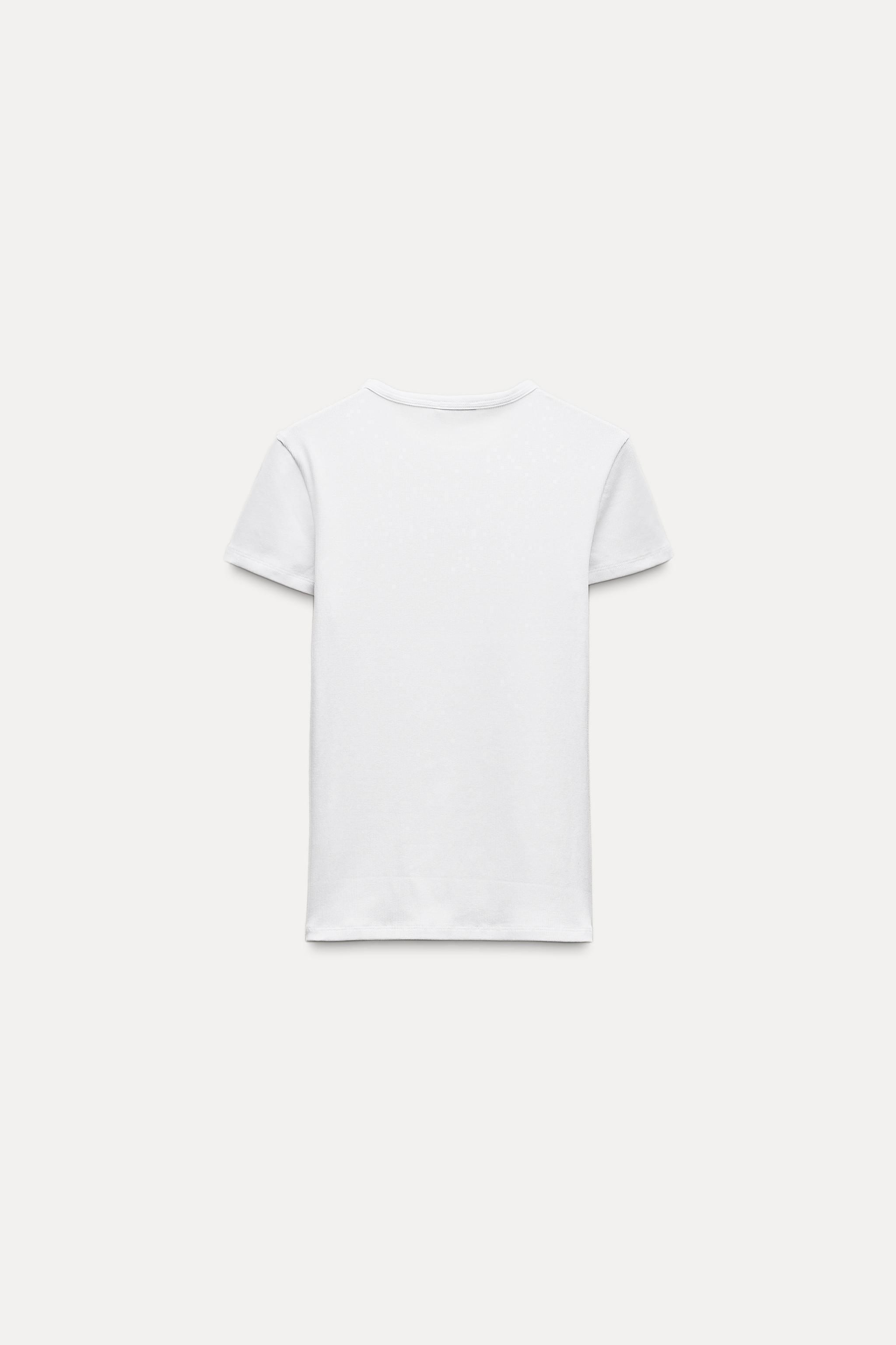 SHORT SLEEVE RIB TOP Product Image