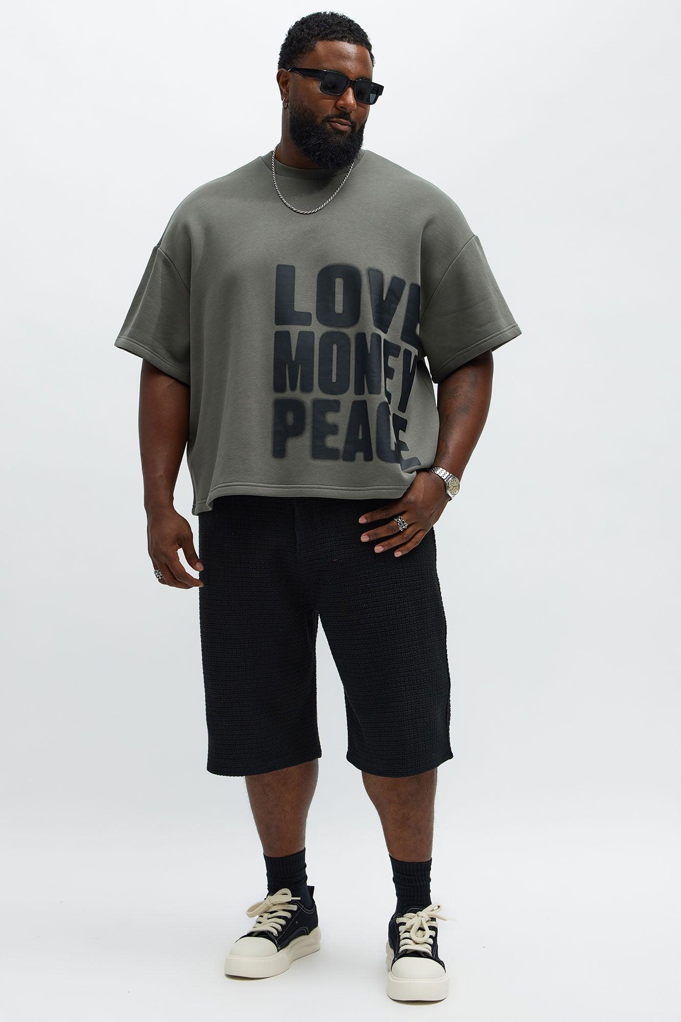Tyson Oversized Spray Paint Short Sleeve Tee - Dark Grey Product Image