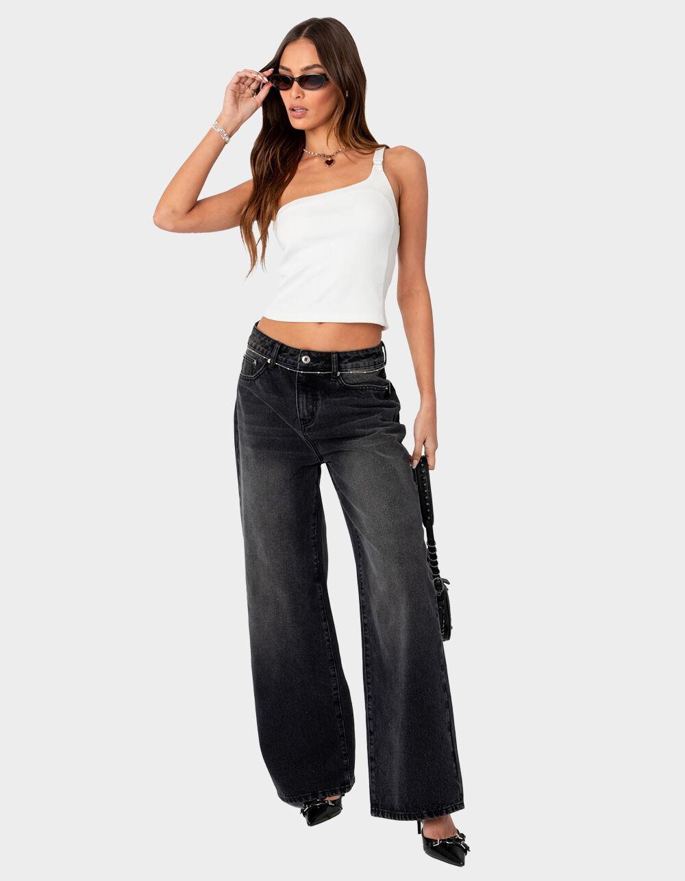 EDIKTED Braya Washed Low Rise Baggy Jeans Product Image