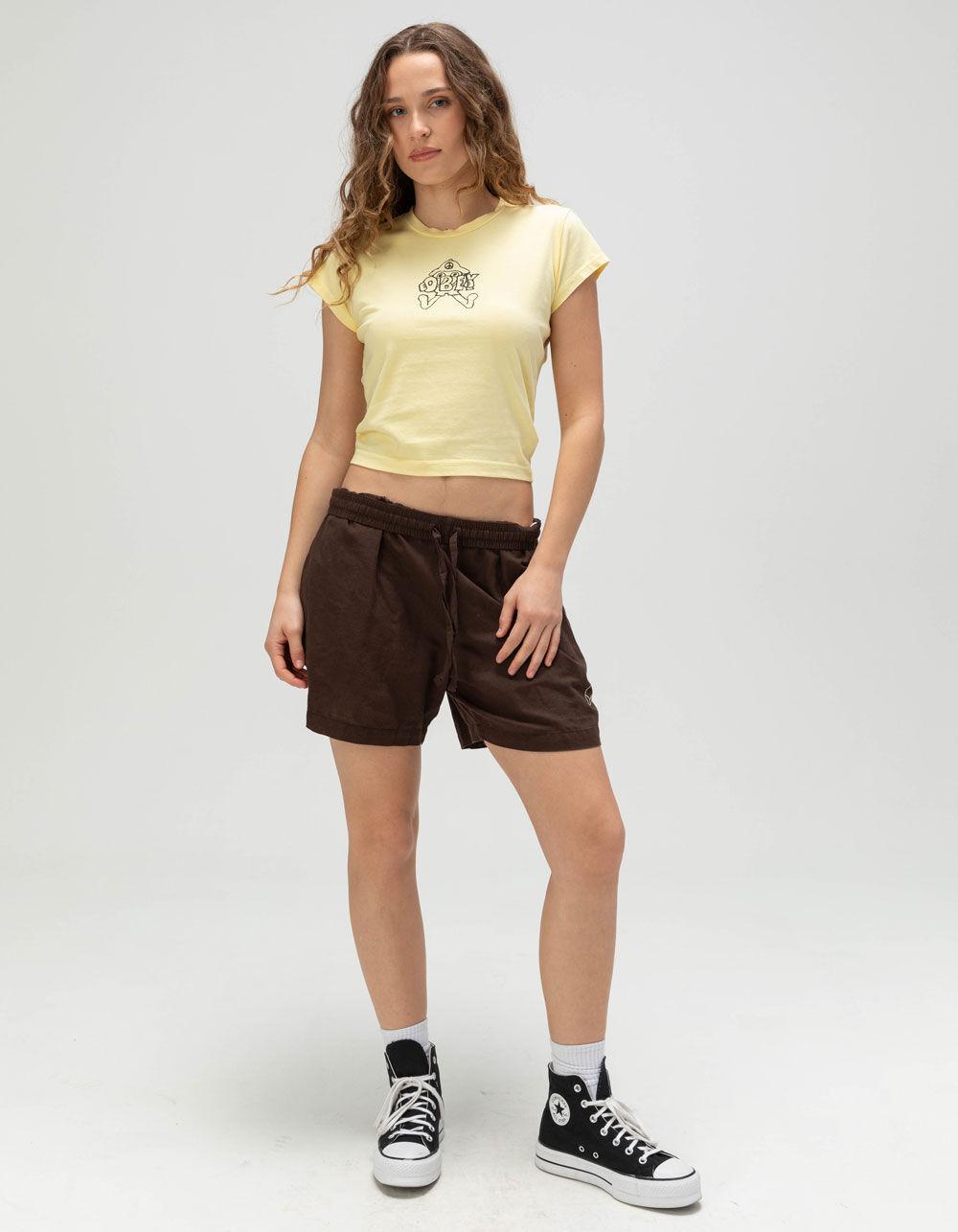 OBEY Gnome Womens Fitted Tee - YELLOW Product Image