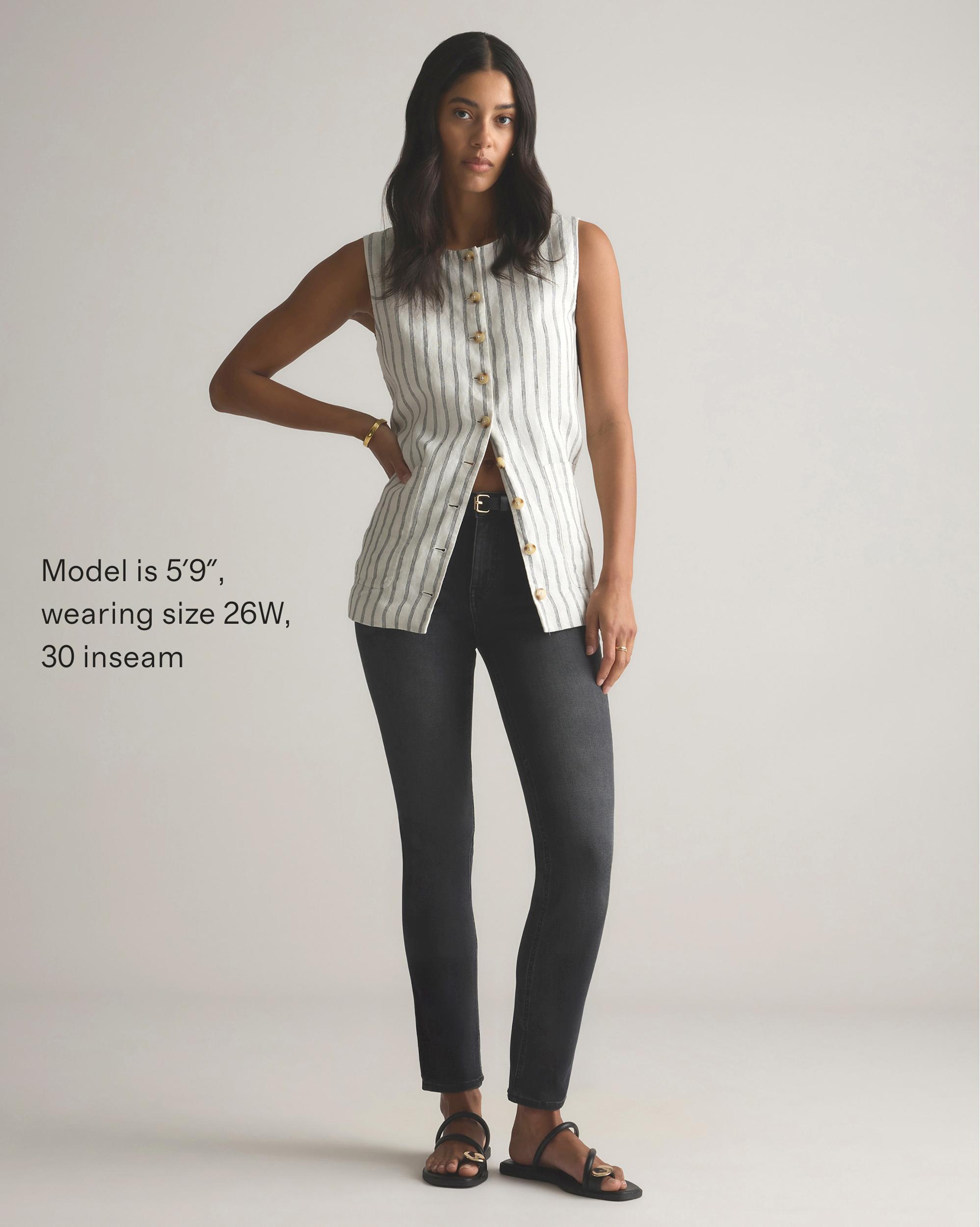 Quince | Women's Luna Stretch Slim Straight Jeans Organic Cotton Product Image