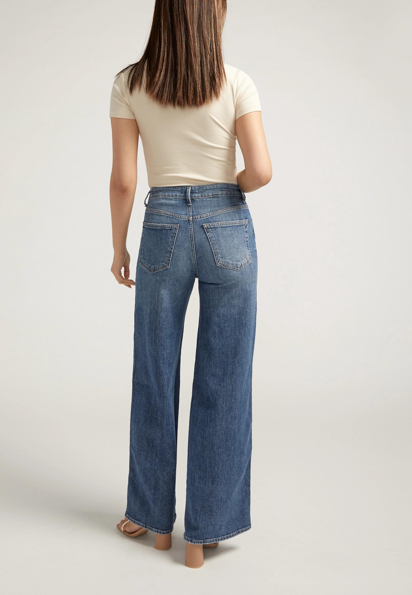 Silver Jeans Co. Silver Jeans Co. Womens Isbister High Rise Wide Leg Jean Blue Denim Size 33 - Maurices Product Image