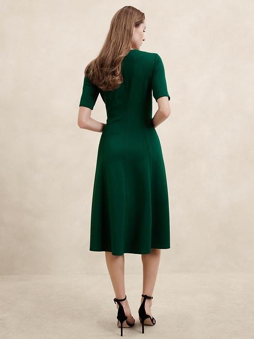 Soft Touch Scuba Seamed Midi Dress Product Image