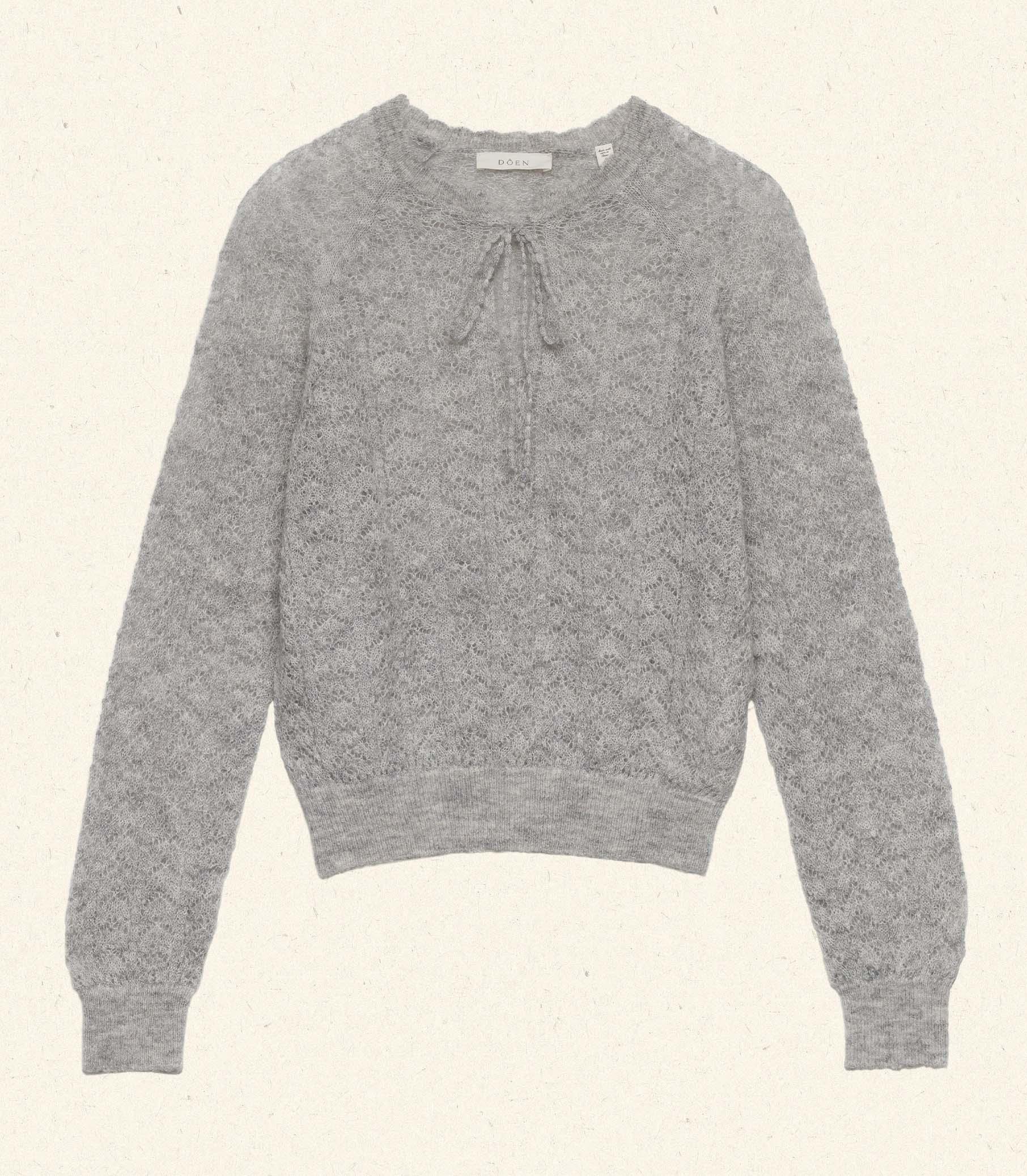 OPHIRA SWEATER -- LIGHT HEATHER GREY Product Image