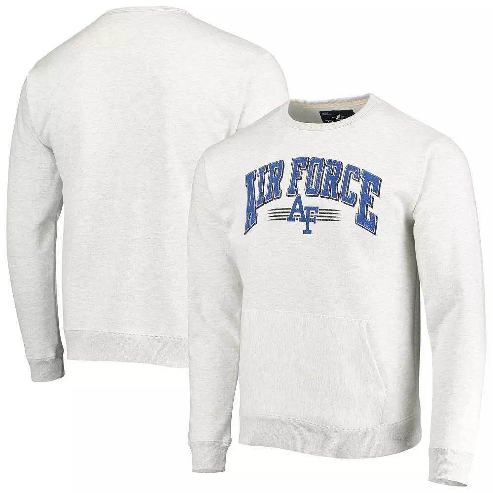 Men's League Collegiate Wear Heathered Gray Air Force Falcons Upperclassman Pocket Pullover Sweatshirt, Size: Medium, Afa Grey Product Image
