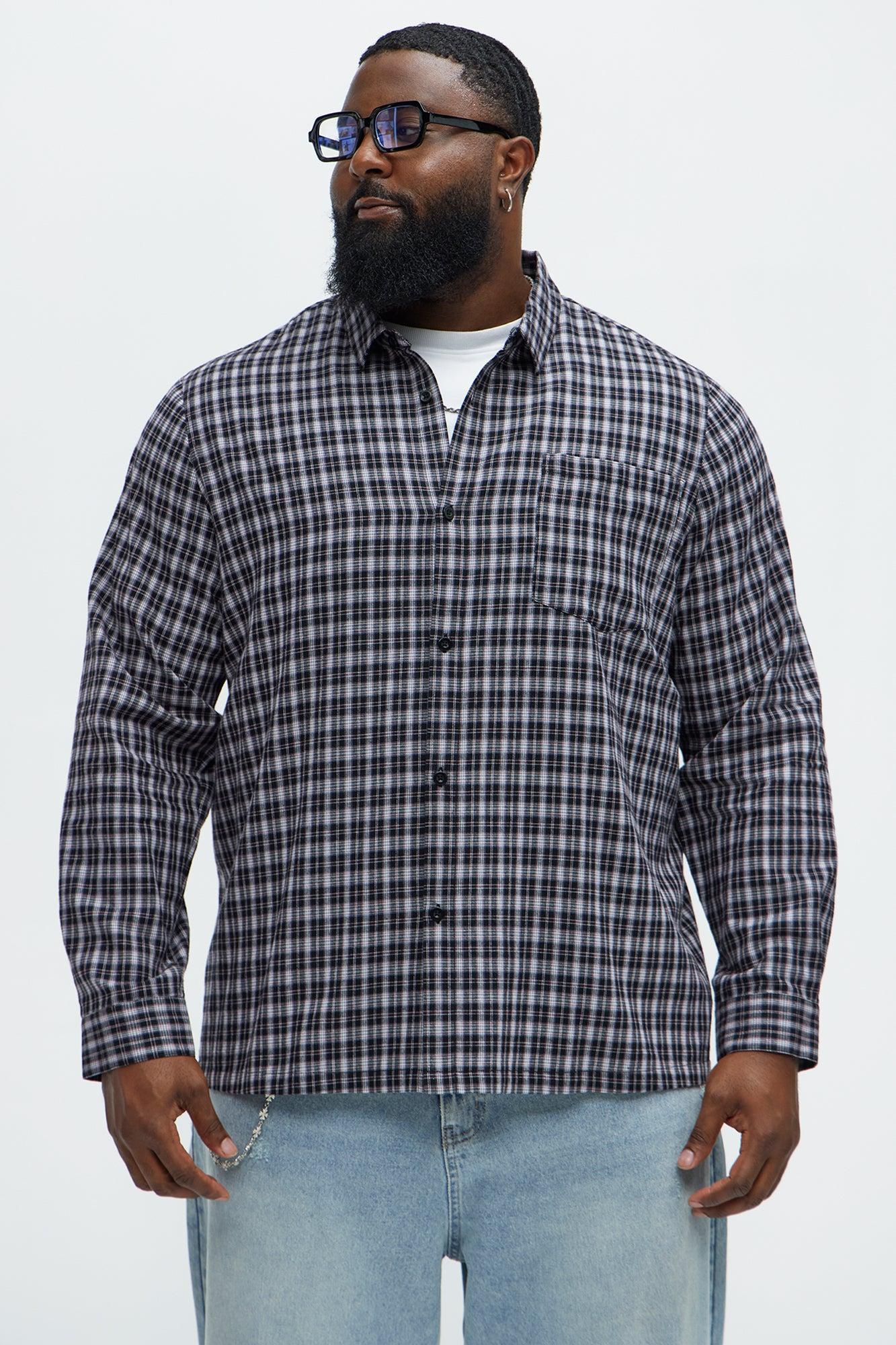 Carson Plaid Classic Long Sleeve Button Up - Black/combo Product Image