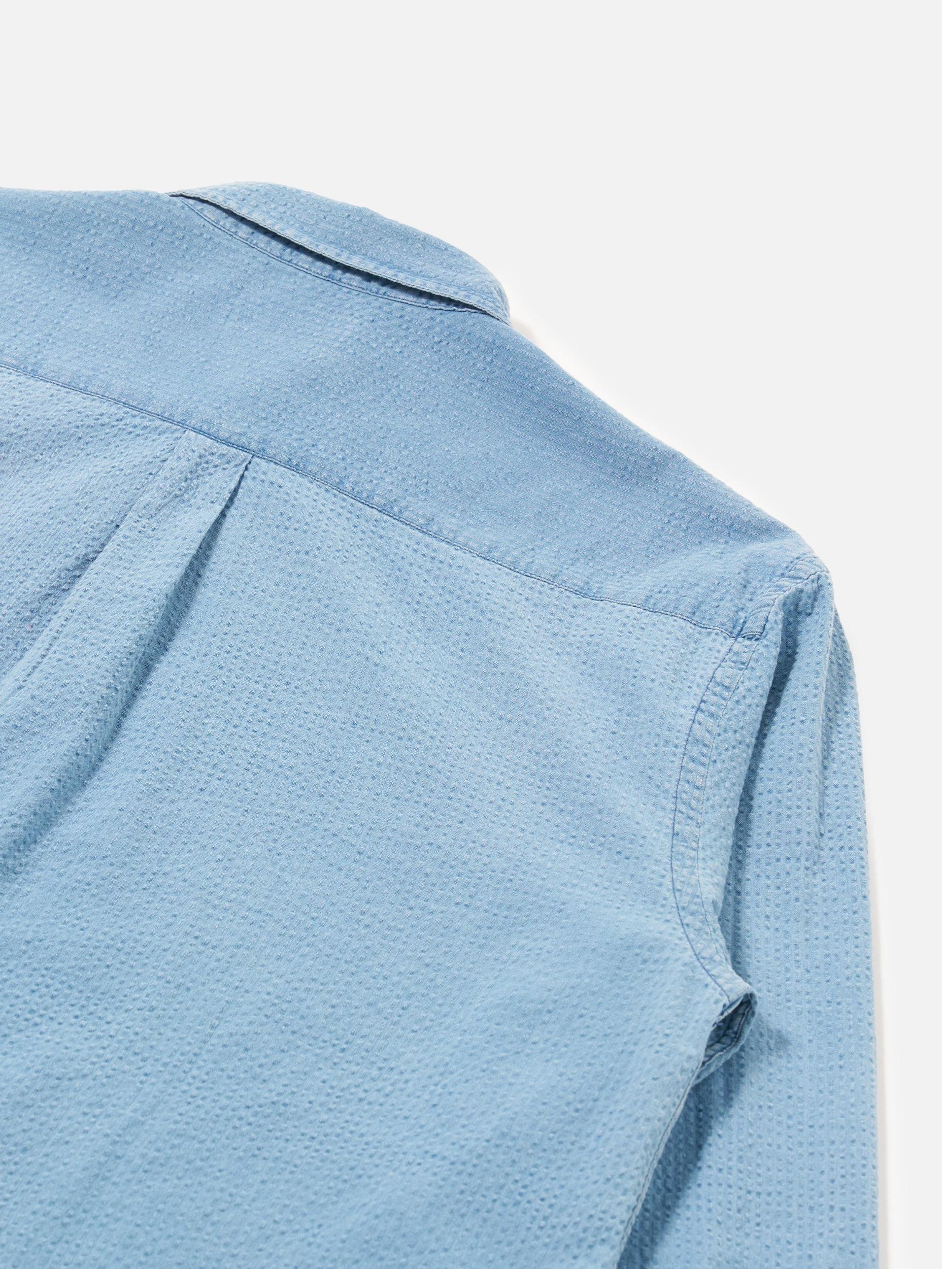 Bleach Wash Indigo Seersucker Lazy Day Shirt Product Image