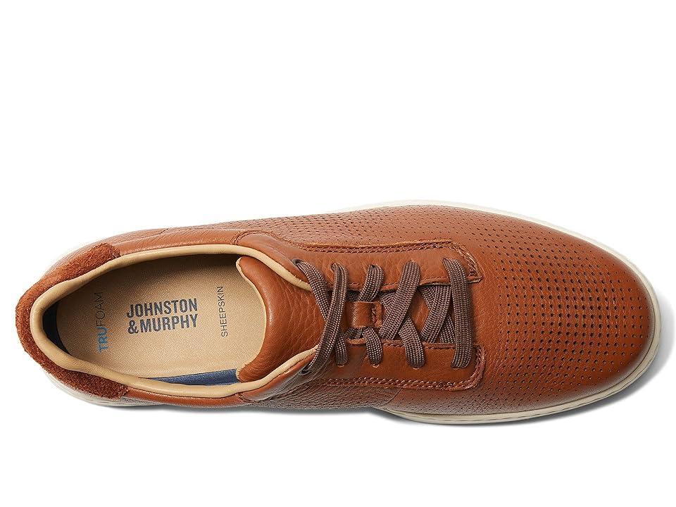 Johnston  Murphy Mens Daxton Perforated Leather U-Throat Lace Up Sneakers Product Image