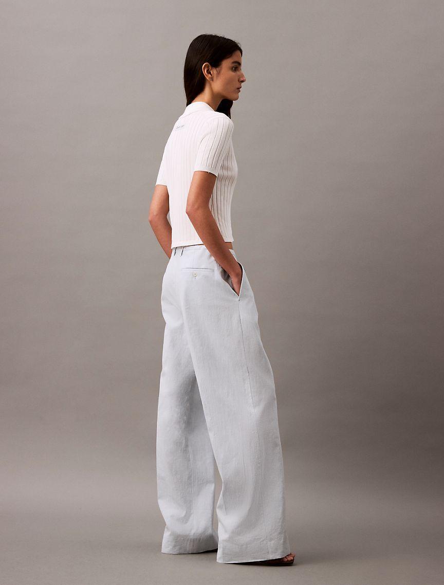 Linen Cotton Drawstring Pants Product Image