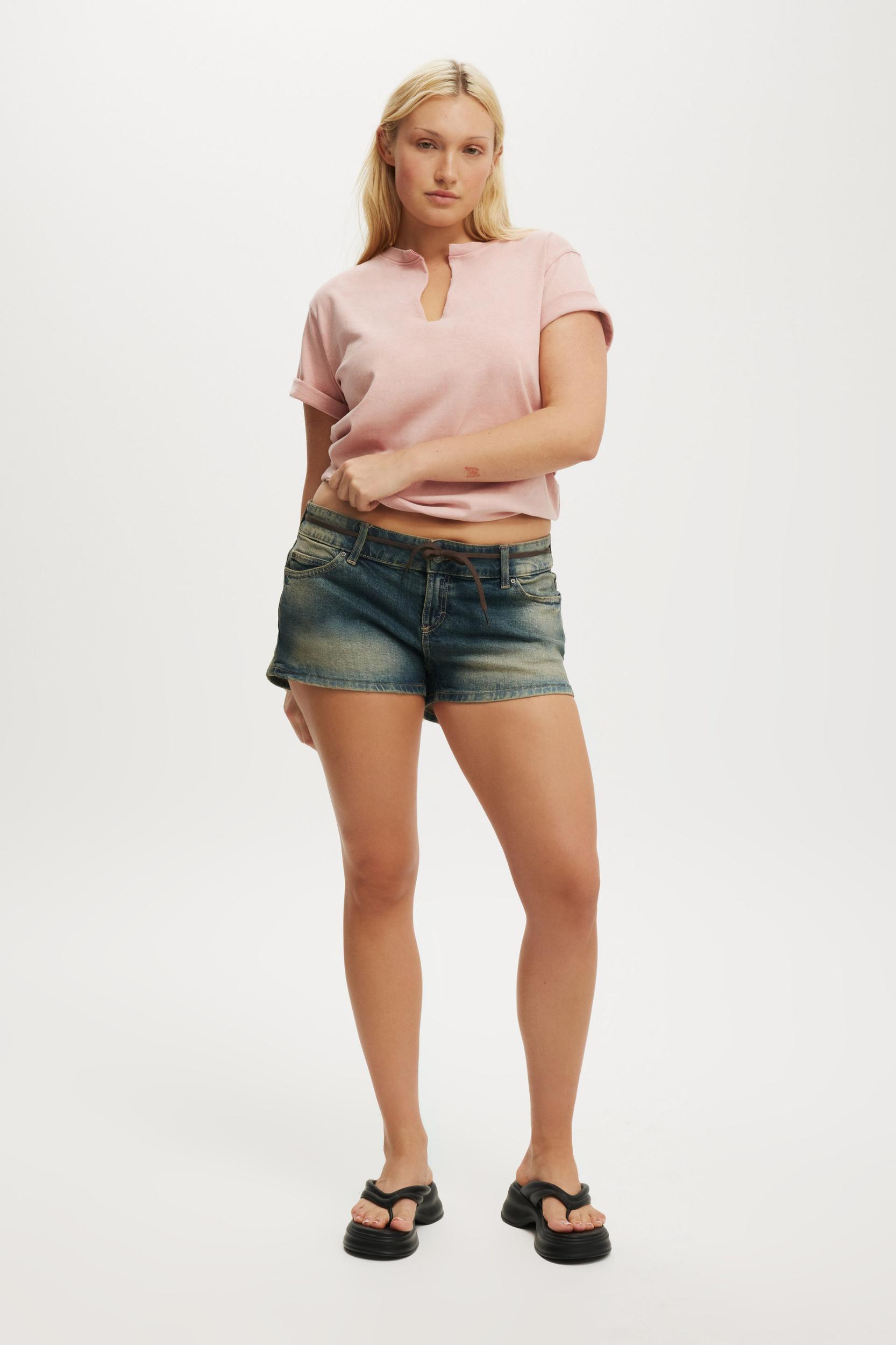 Micro Low Denim Short Product Image