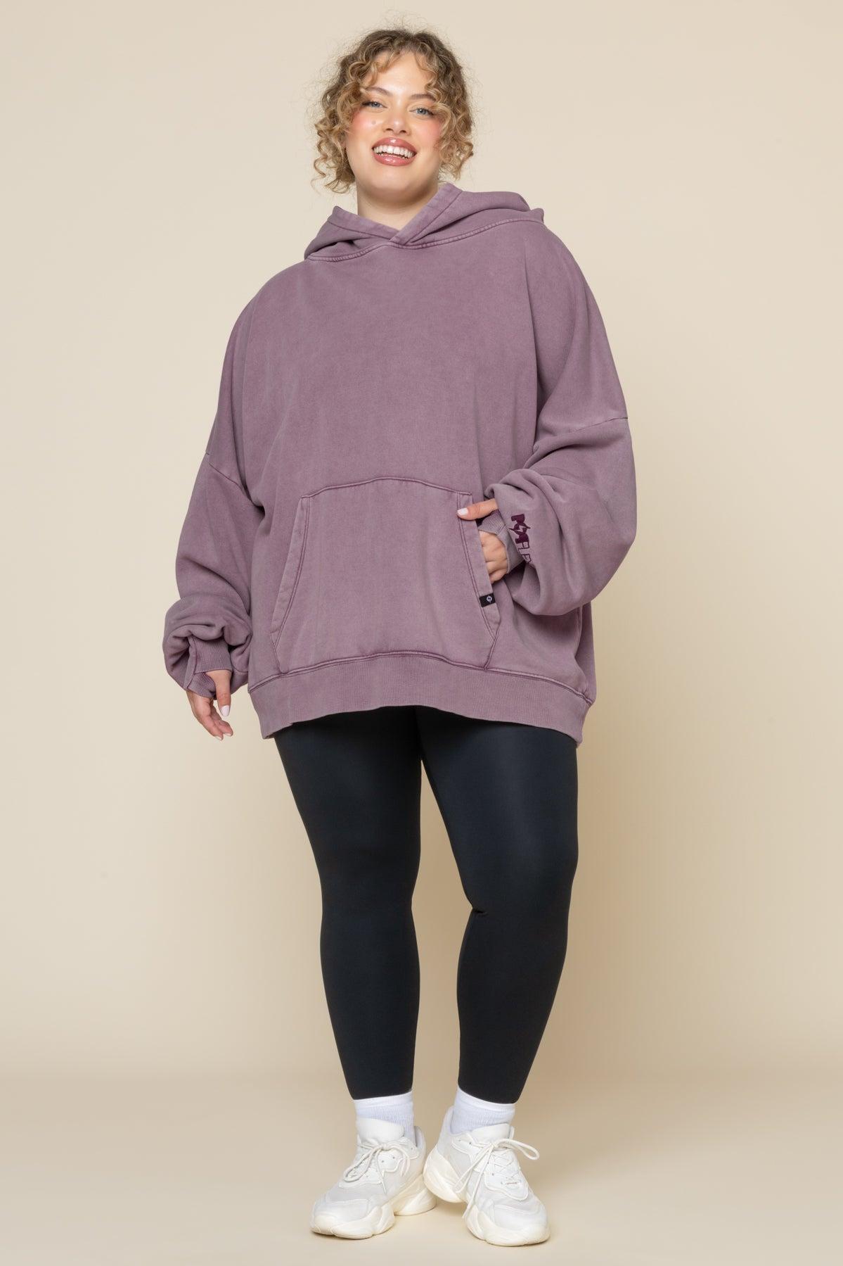 Boxy Boyfriend Hoodie - Vintage Crimson Product Image