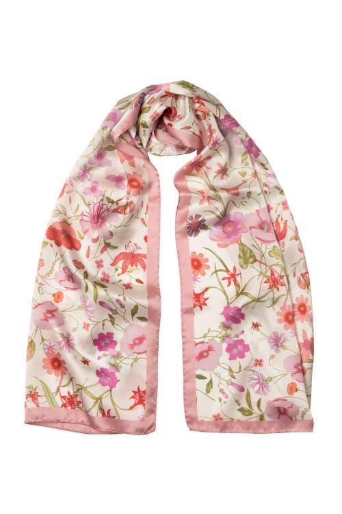Elizabetta Primavera - Long Satin Silk Scarf for Women in Pink at Nordstrom Product Image