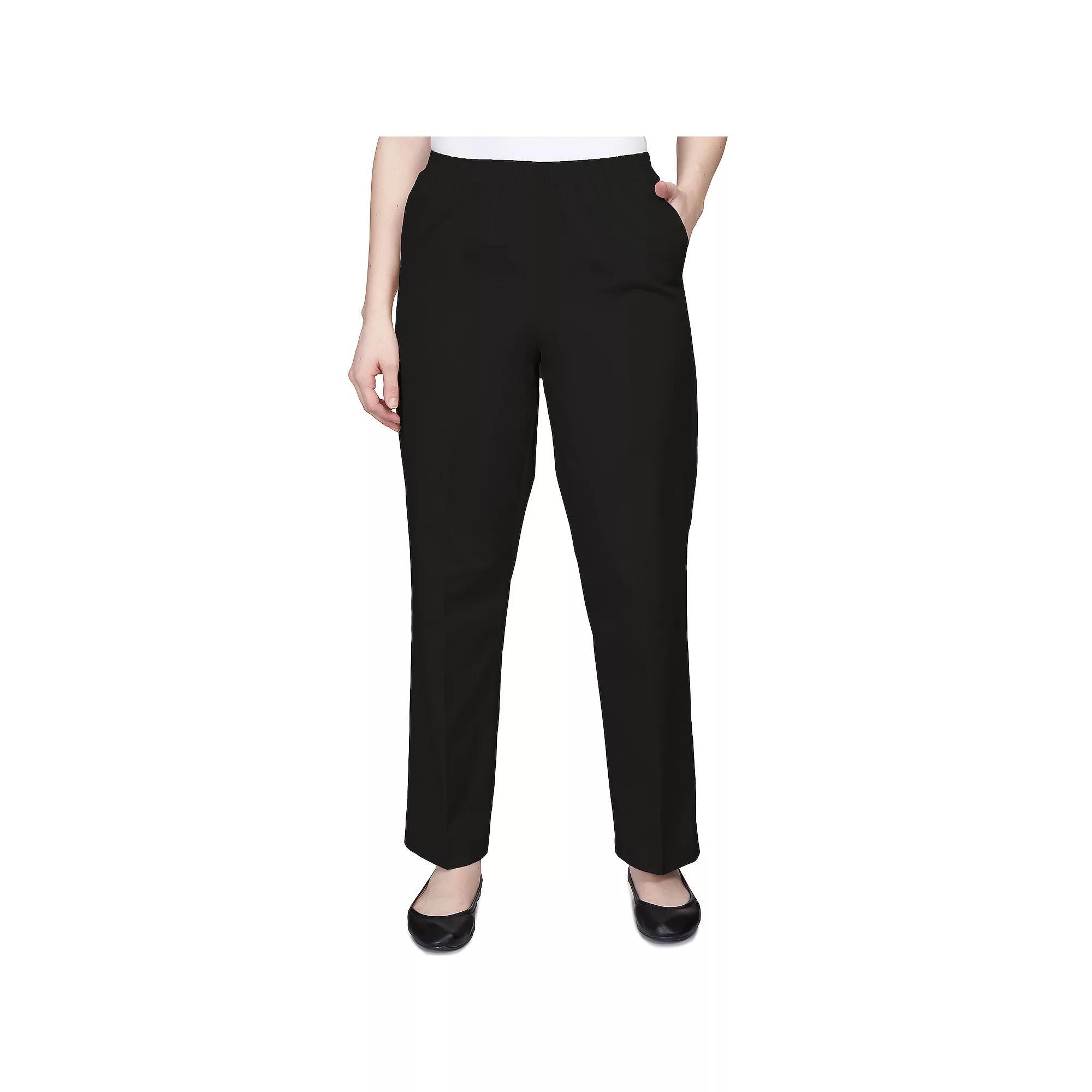 Women's Alfred Dunner Classics Twill Proportioned Pants, Size: 10, Brown Product Image