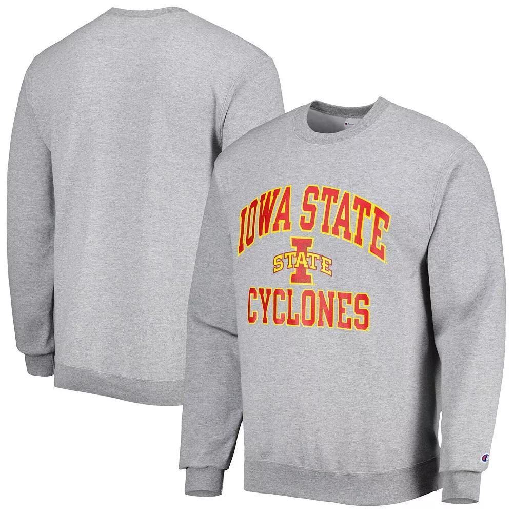 Men's Champion Heather Gray Iowa State Cyclones High Motor Pullover Sweatshirt, Size: Large, Grey Product Image