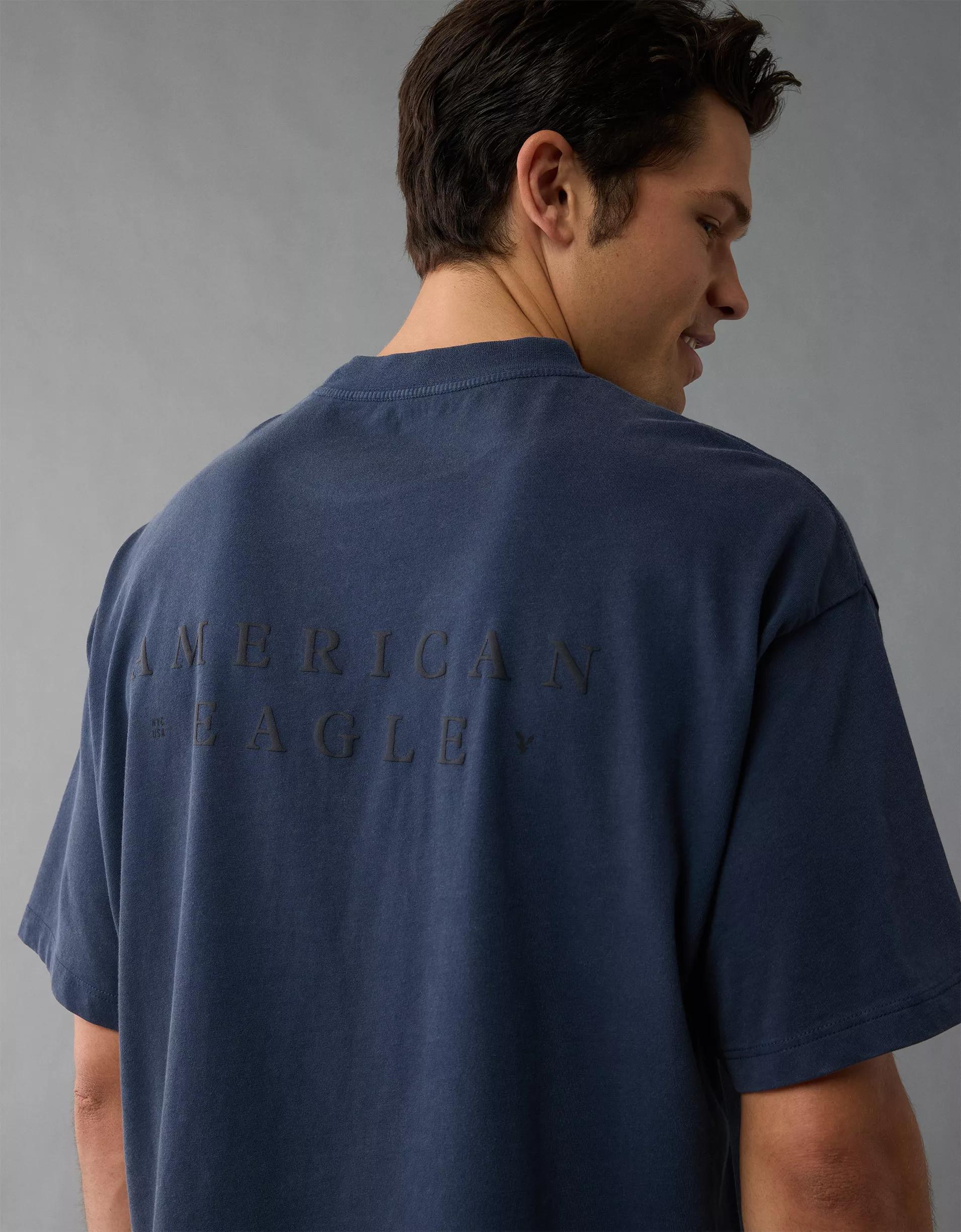 AE Laidback Luxe Heavyweight Oversized Logo Graphic T-Shirt Product Image