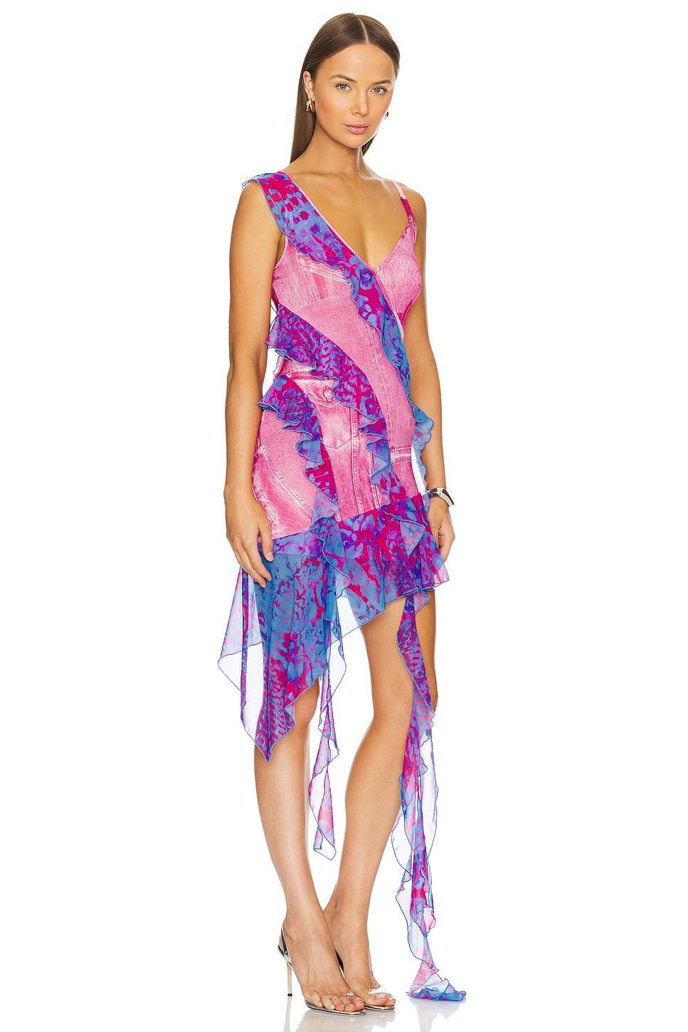 Ruffle Mini Dress Versace Jeans Couture Product Image