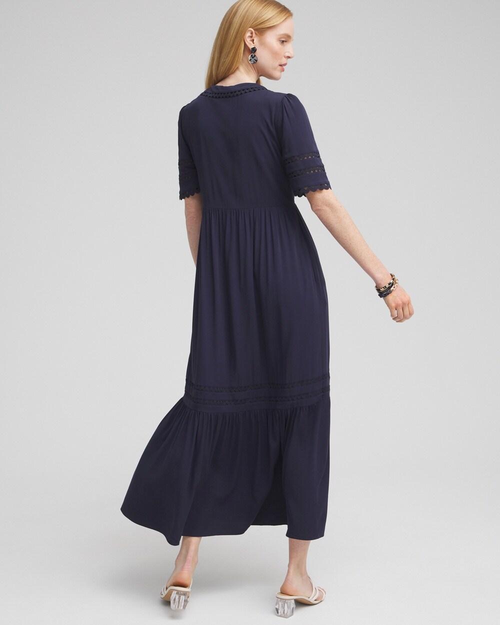 Silk Blend Ric Rac Trim Dress Product Image