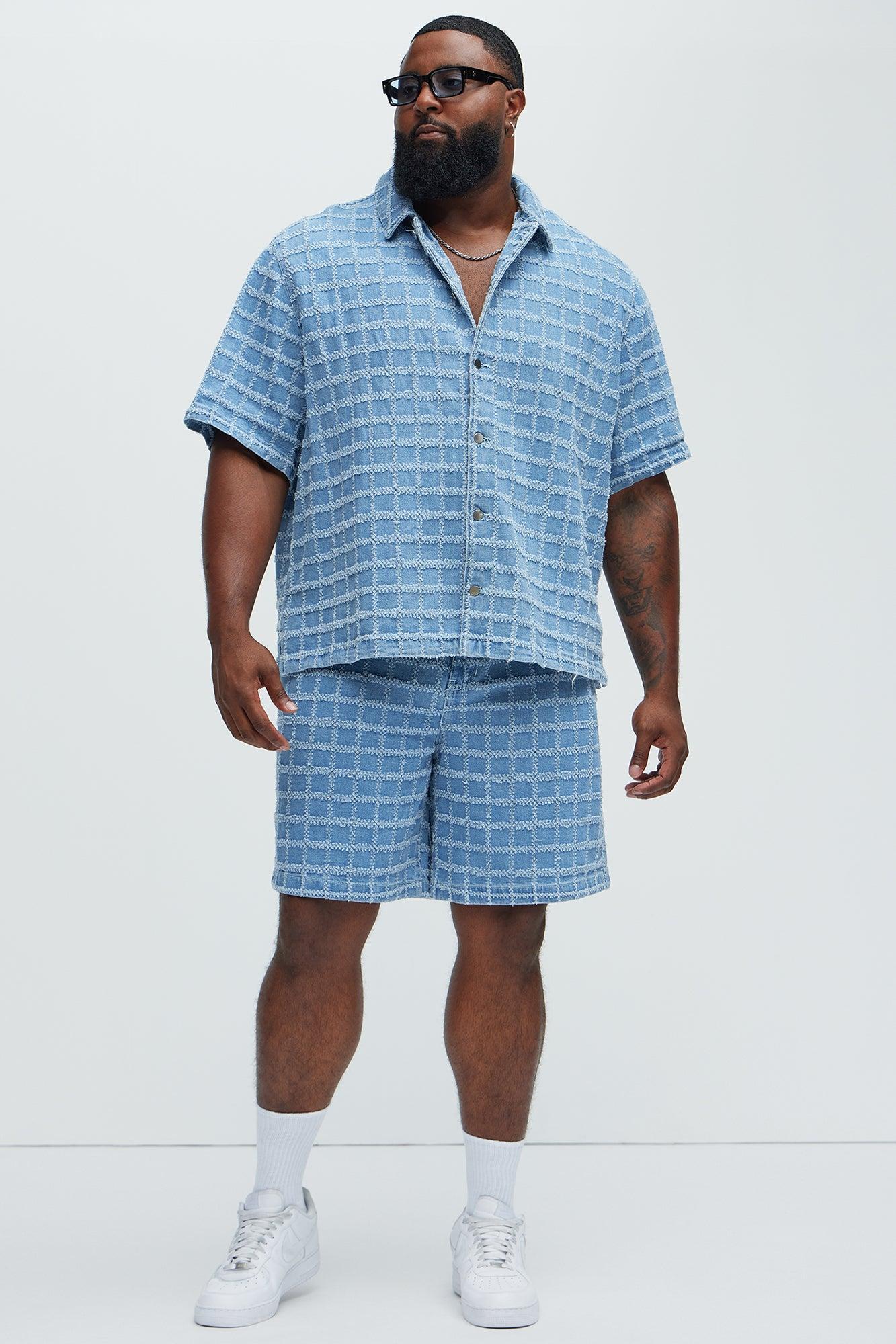 Saturday Morning Distressed Denim Shirt - Blue Wash Product Image