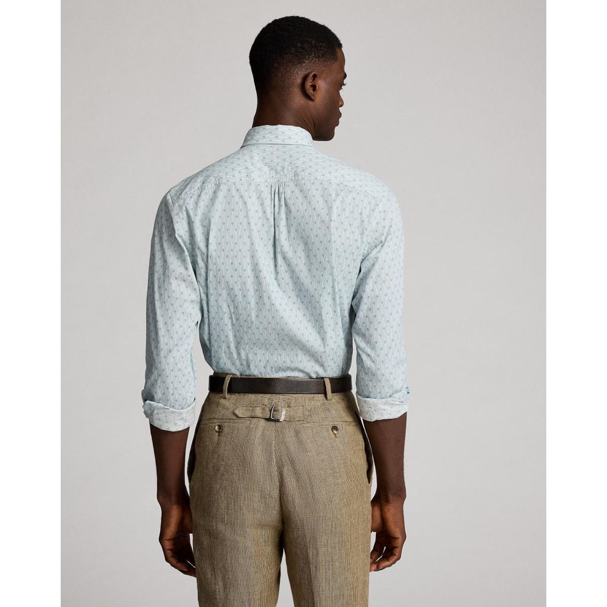 Floral-Print Woven Shirt Blue Multi Product Image