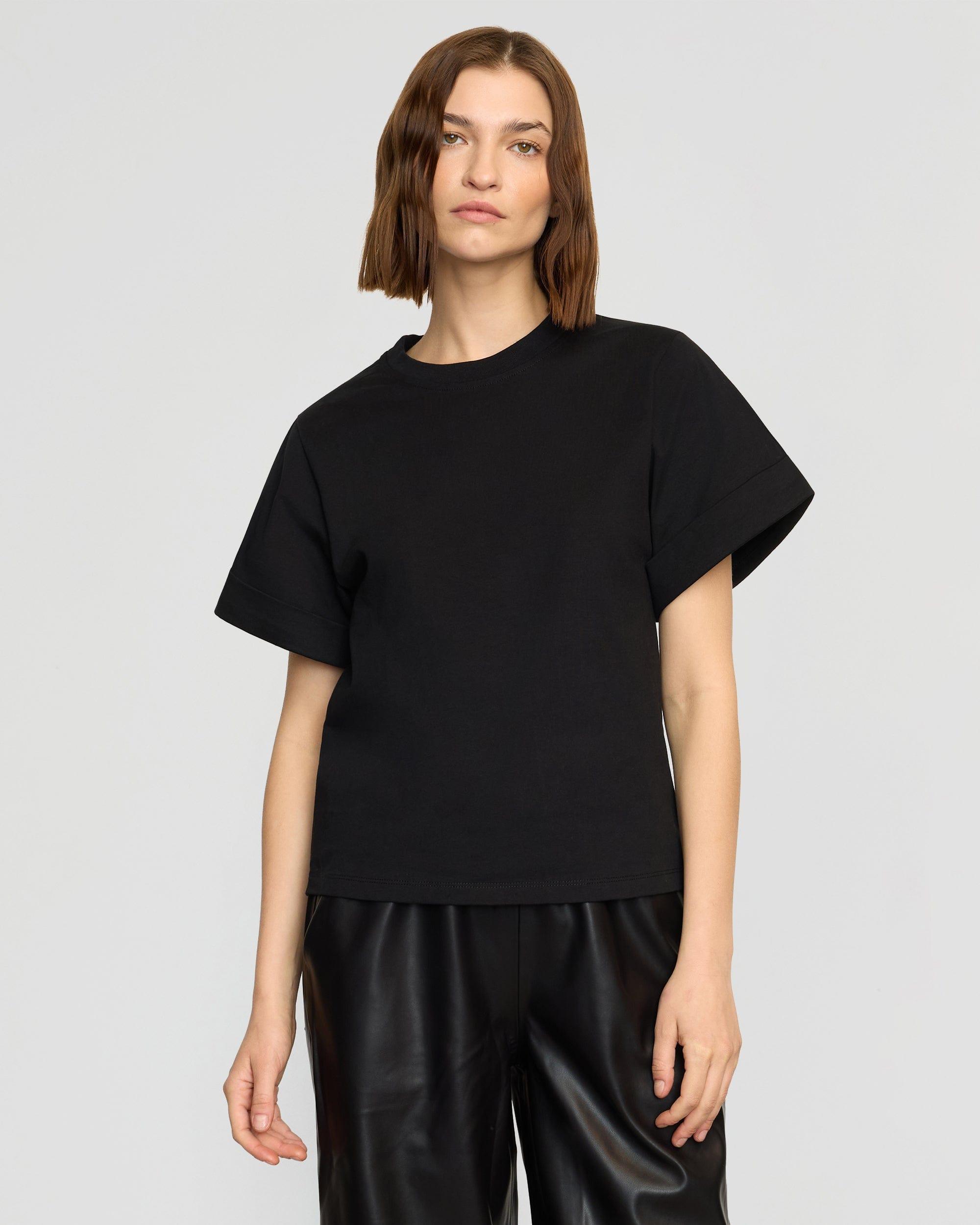 Terri Organic Cotton Structured-Cuff Tee Product Image