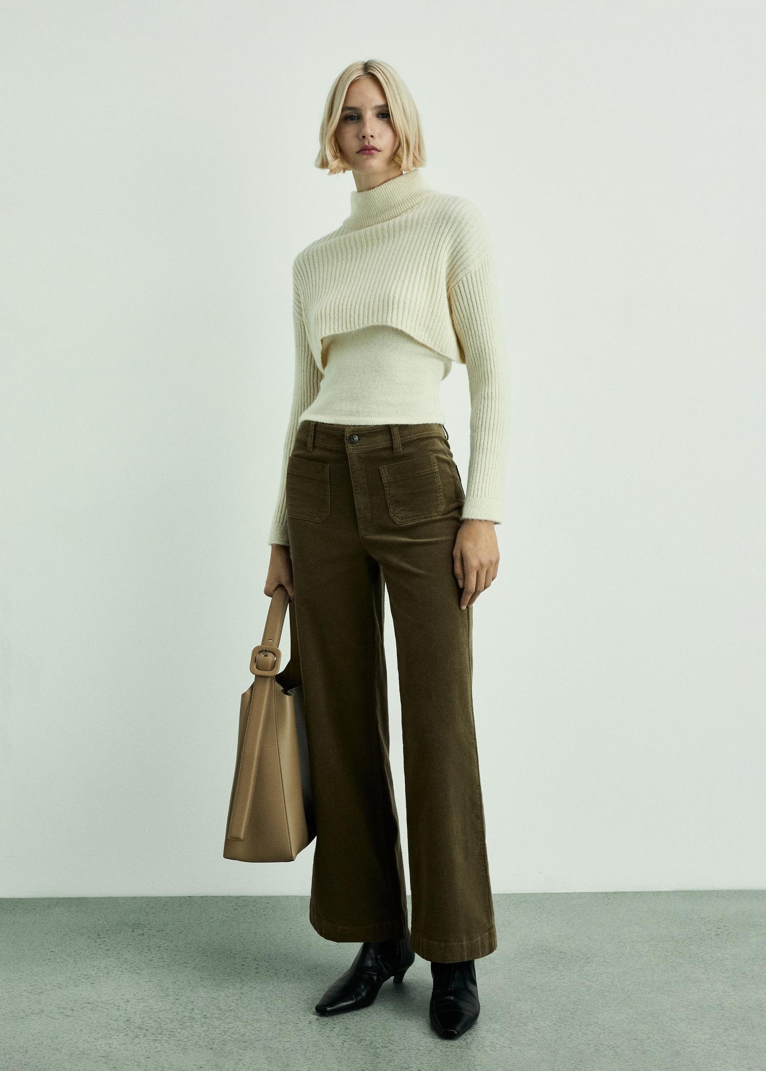 Catherin culotte corduroy pants - Women | MANGO USA Product Image