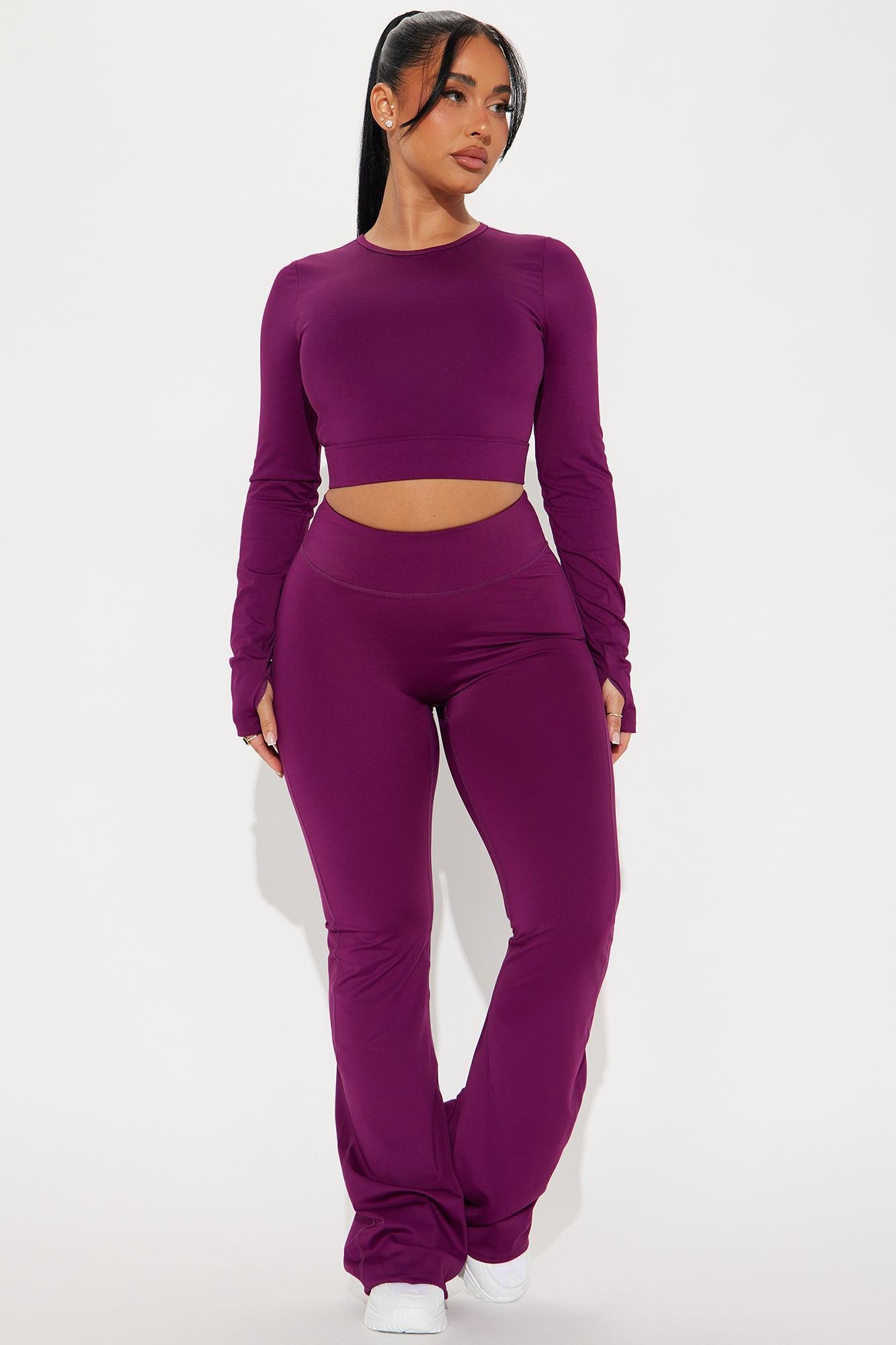 Spin Back Elevate Active Top - Plum Product Image