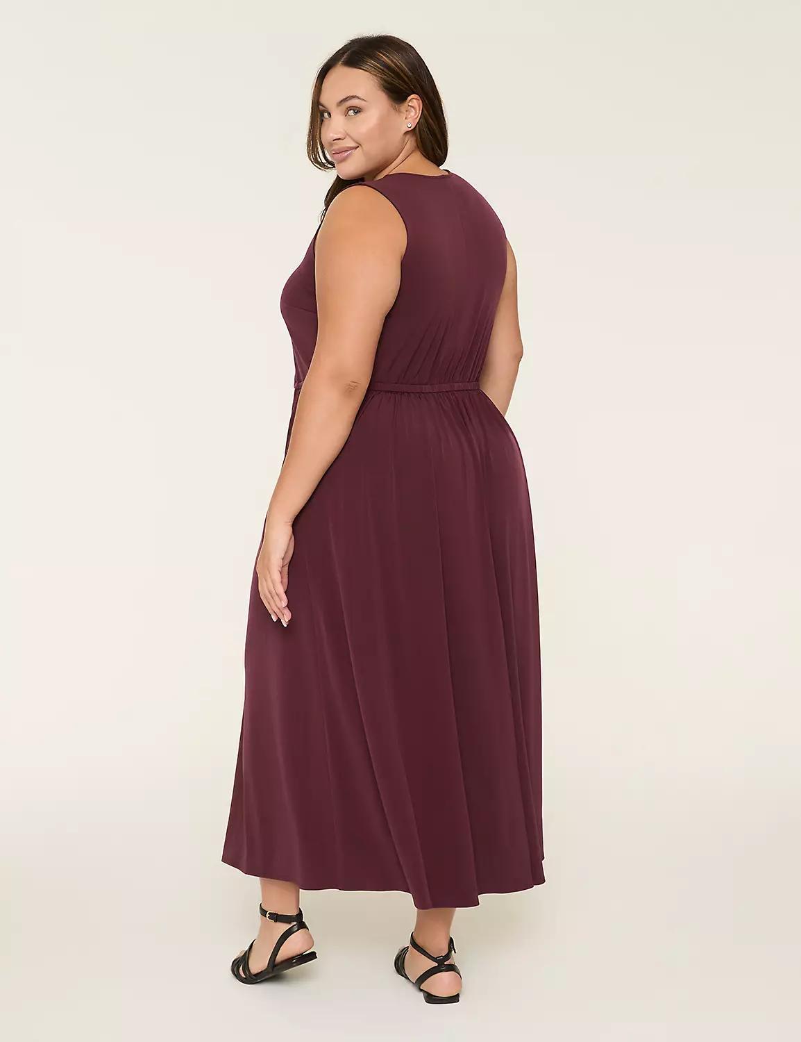 Swing Tie-Waist Jersey Maxi Dress Product Image