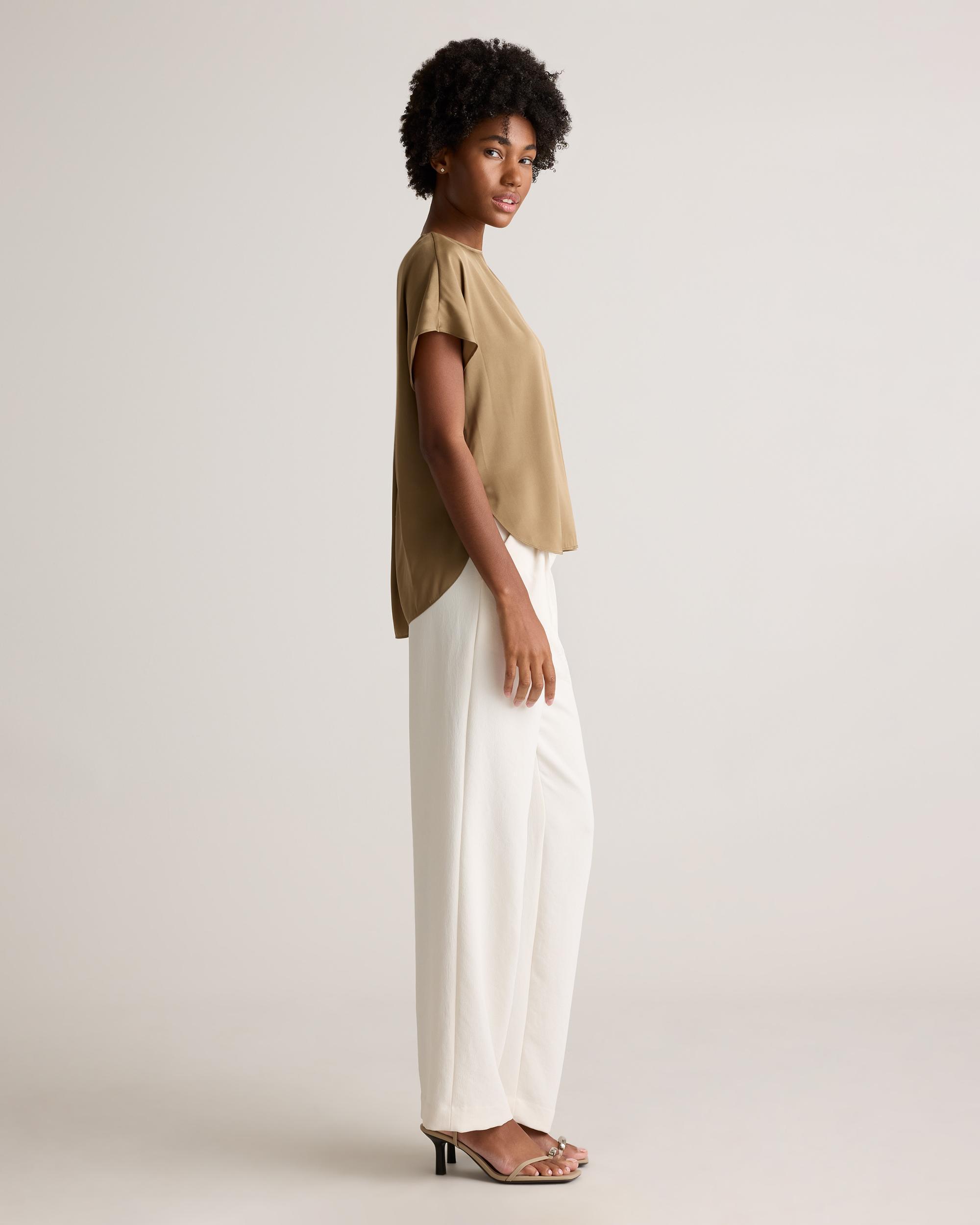 Quince | Women's Washable Stretch Silk Split Hem T-Shirt Mulberry Silk Product Image