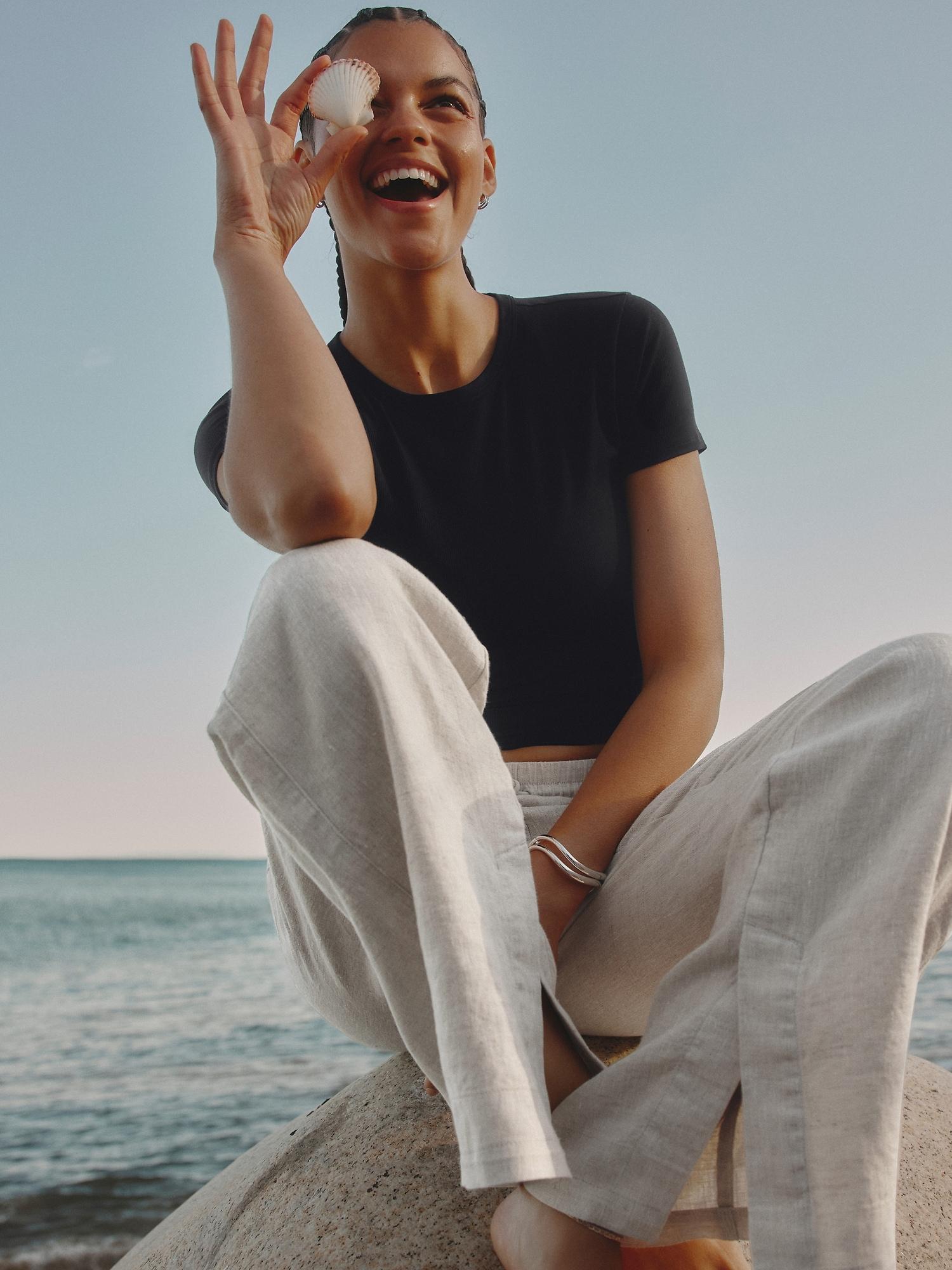 Retreat Linen High Rise Wide Leg Pant Product Image