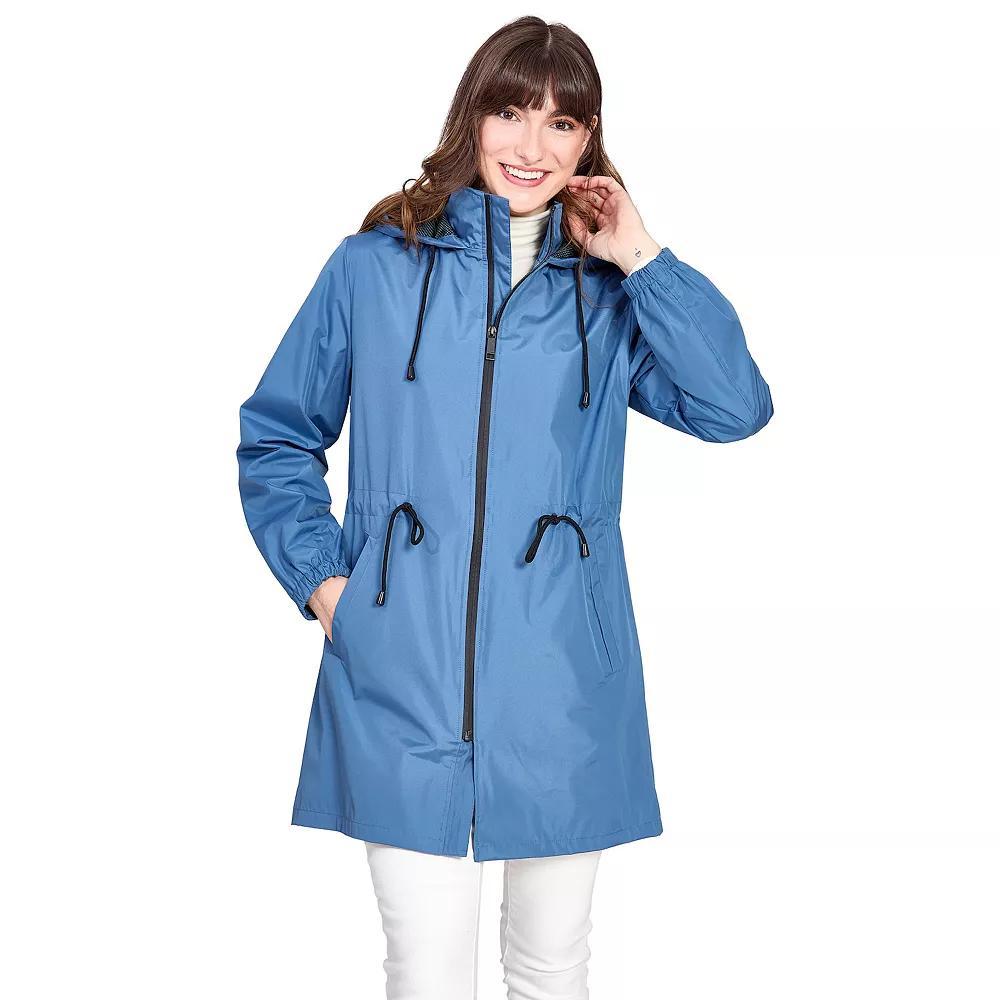 Women's Nine West Hooded Lightweight Anorak Rain Jacket, Size: XS, French Blue Product Image