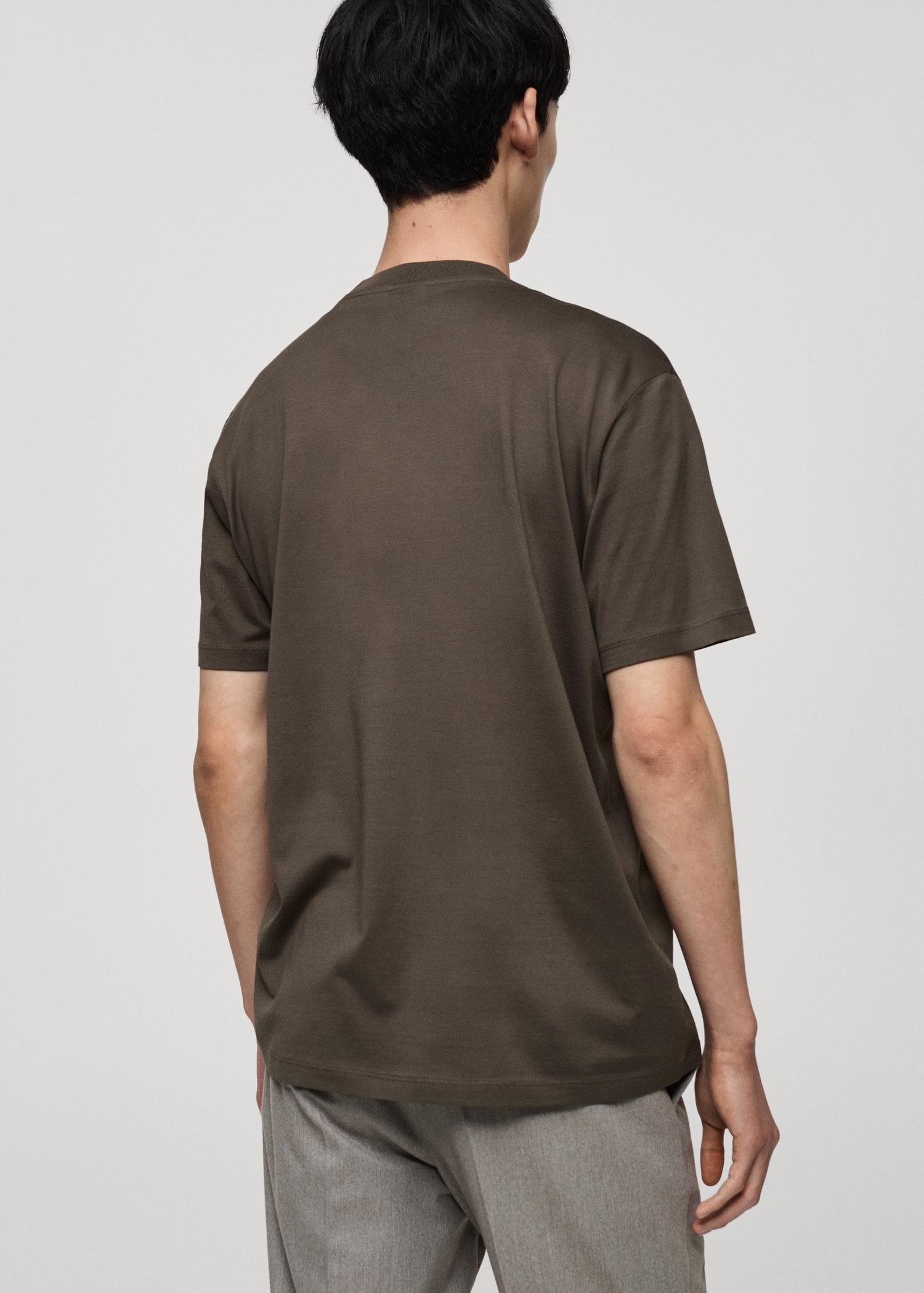 100% cotton T-shirt regular fit - Men | MANGO USA Product Image