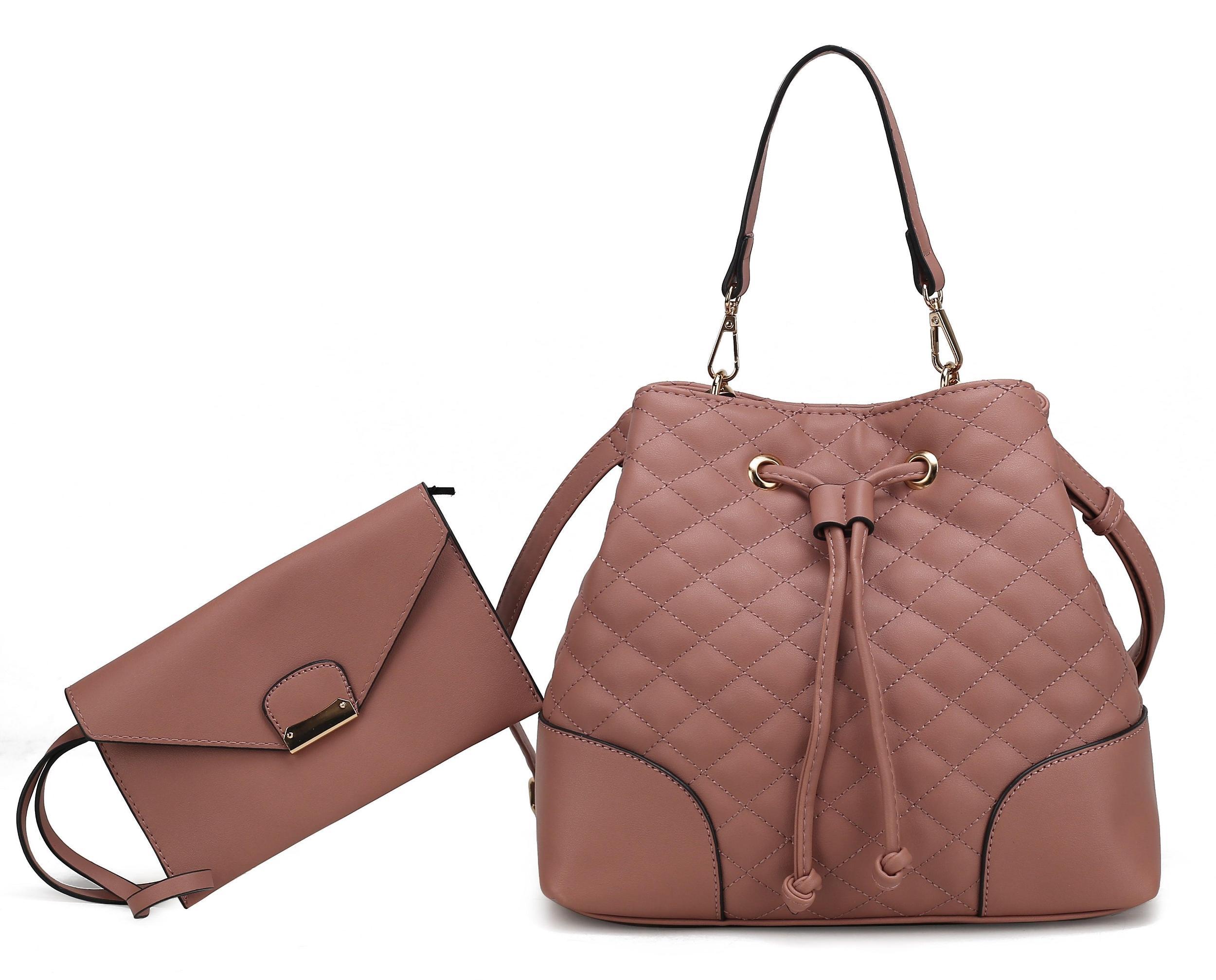 MKF Collection Women's Wendy 2 Pcs Bucket Bag With Wristlet Female Product Image